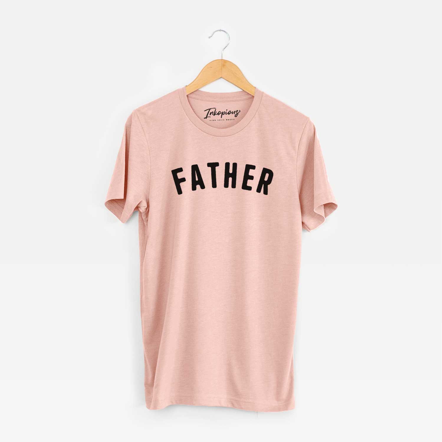 'Father - Articulate Collection' design on a Peach Unisex crewneck