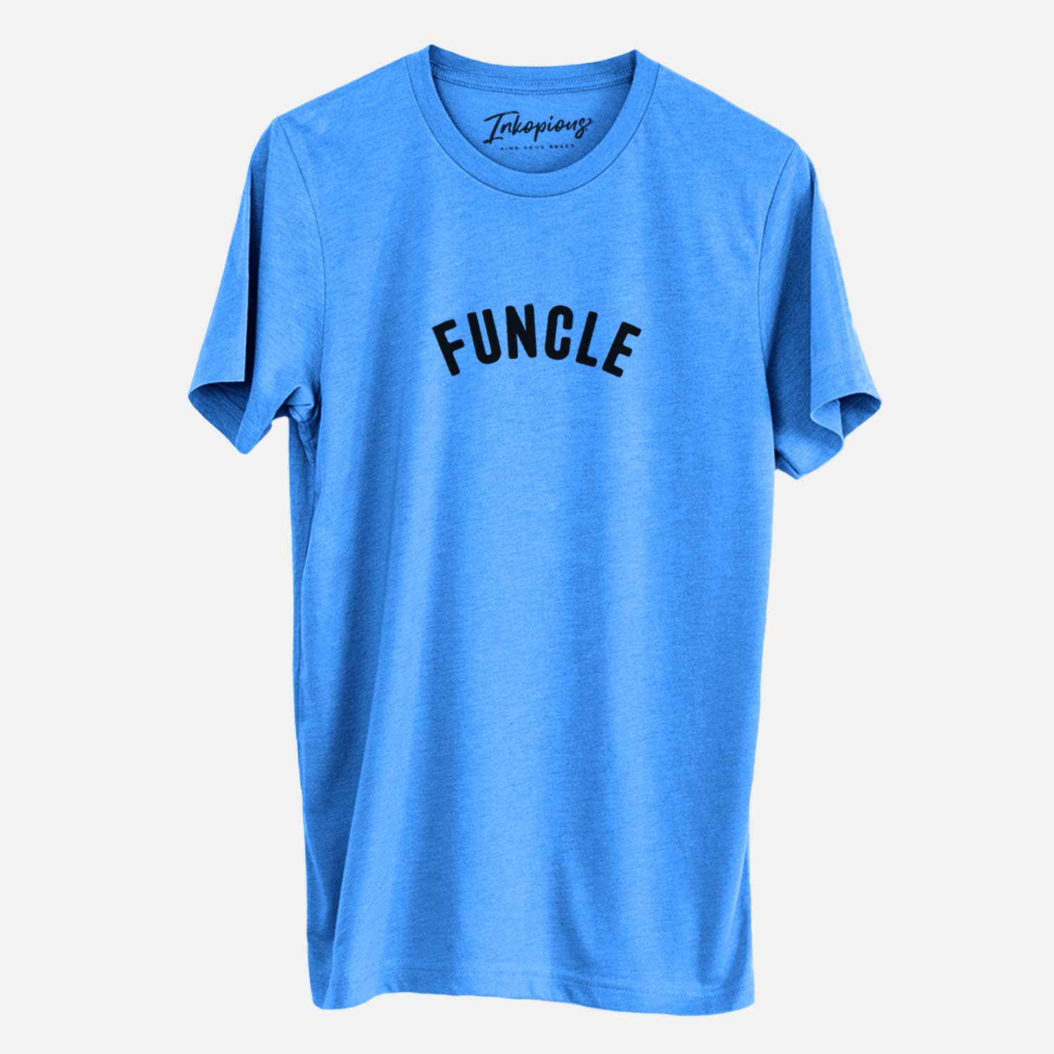 'Funcle - Articulate Collection' design on a Blue Unisex crewneck