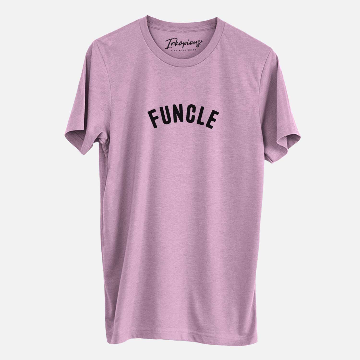 'Funcle - Articulate Collection' design on an Orchid Unisex crewneck