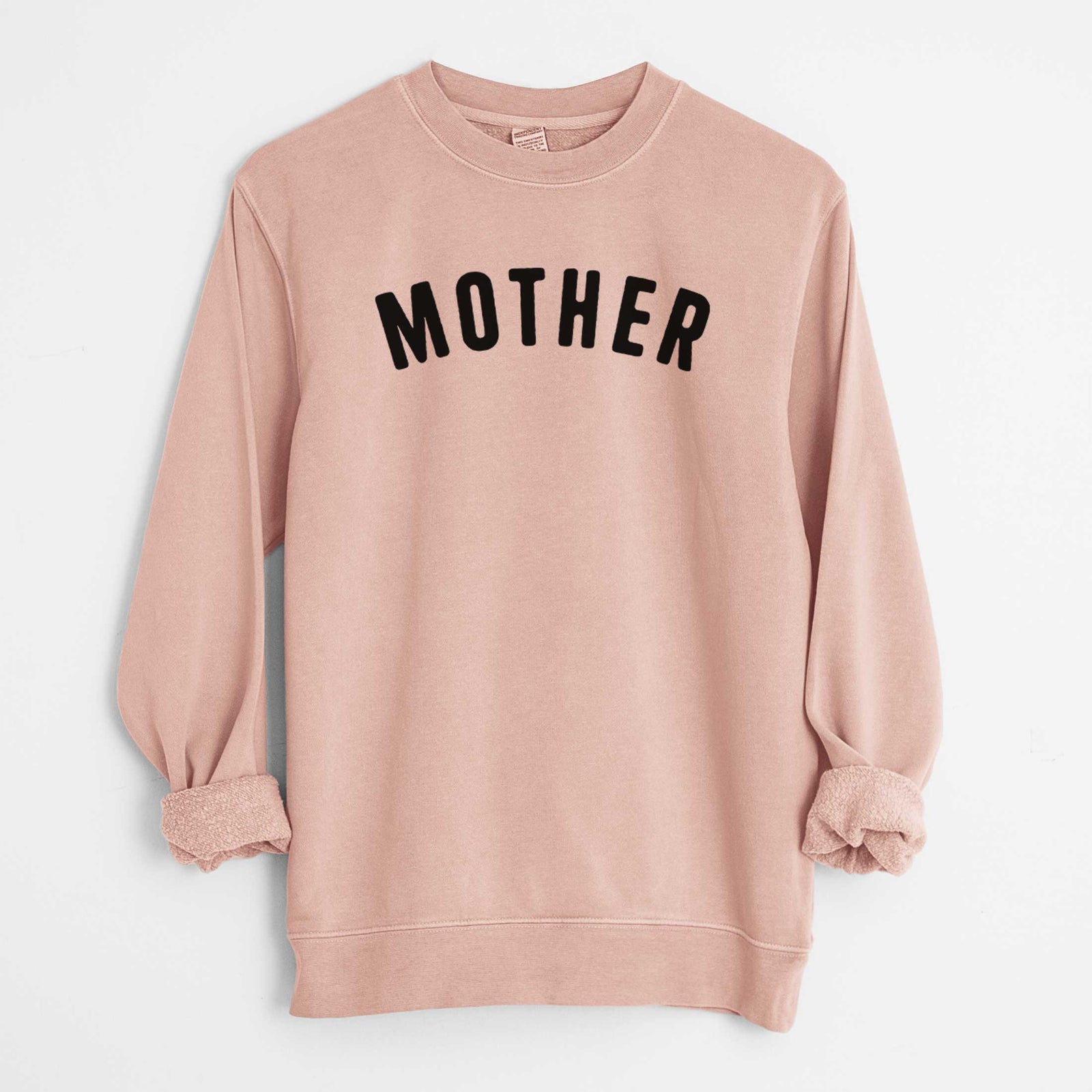 'Mother - Articulate Collection' design on a Dusty Pink Unisex pigment dyed crew sweatshirt