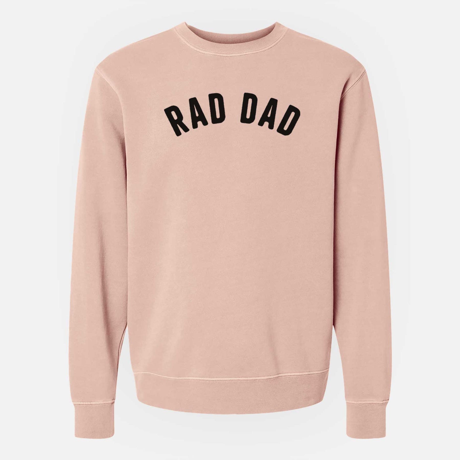 'Rad Dad - Articulate Collection' design on a Dusty Pink Unisex pigment dyed crew sweatshirt