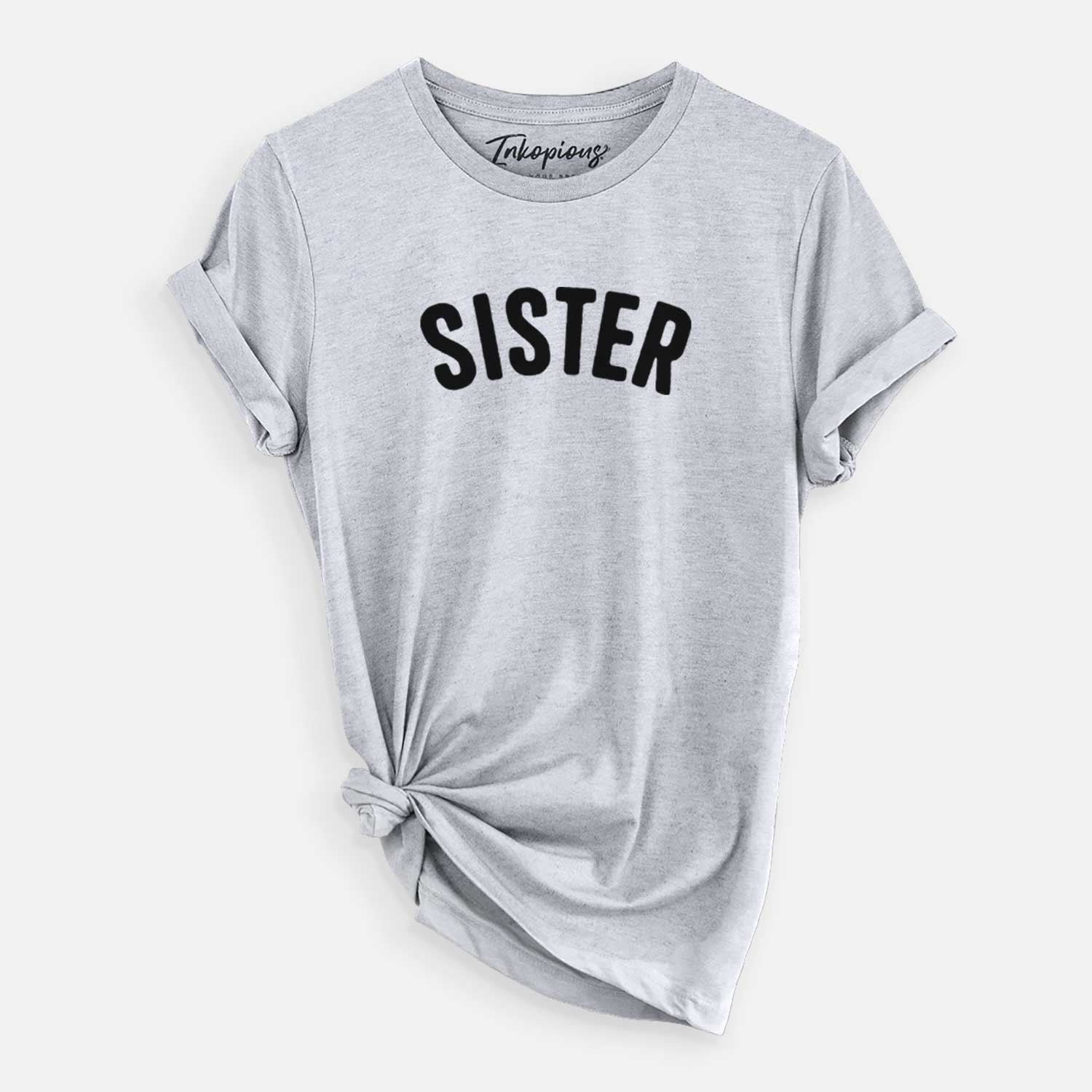 'Sister - Articulate Collection' design on a Grey Unisex crewneck