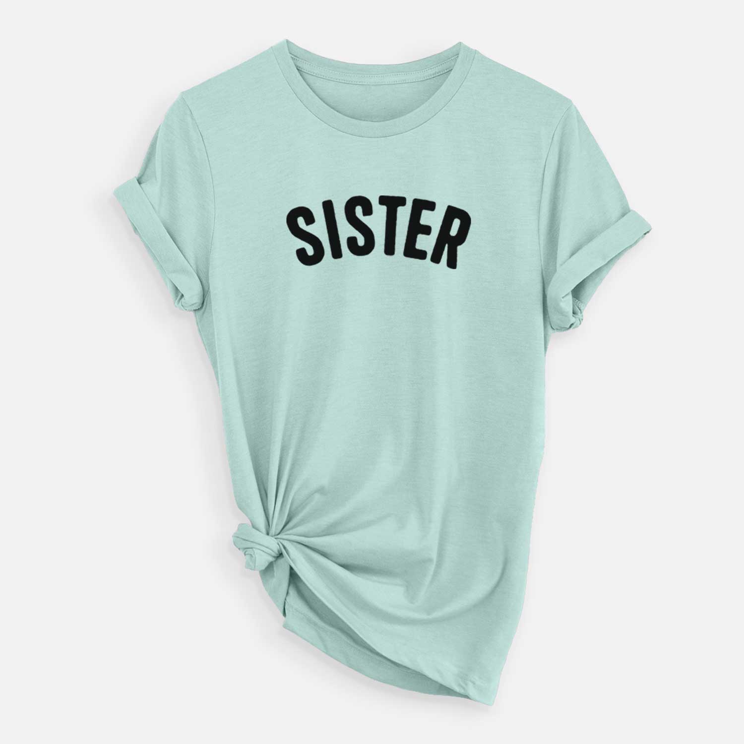 'Sister - Articulate Collection' design on a Heather Sage Unisex crewneck