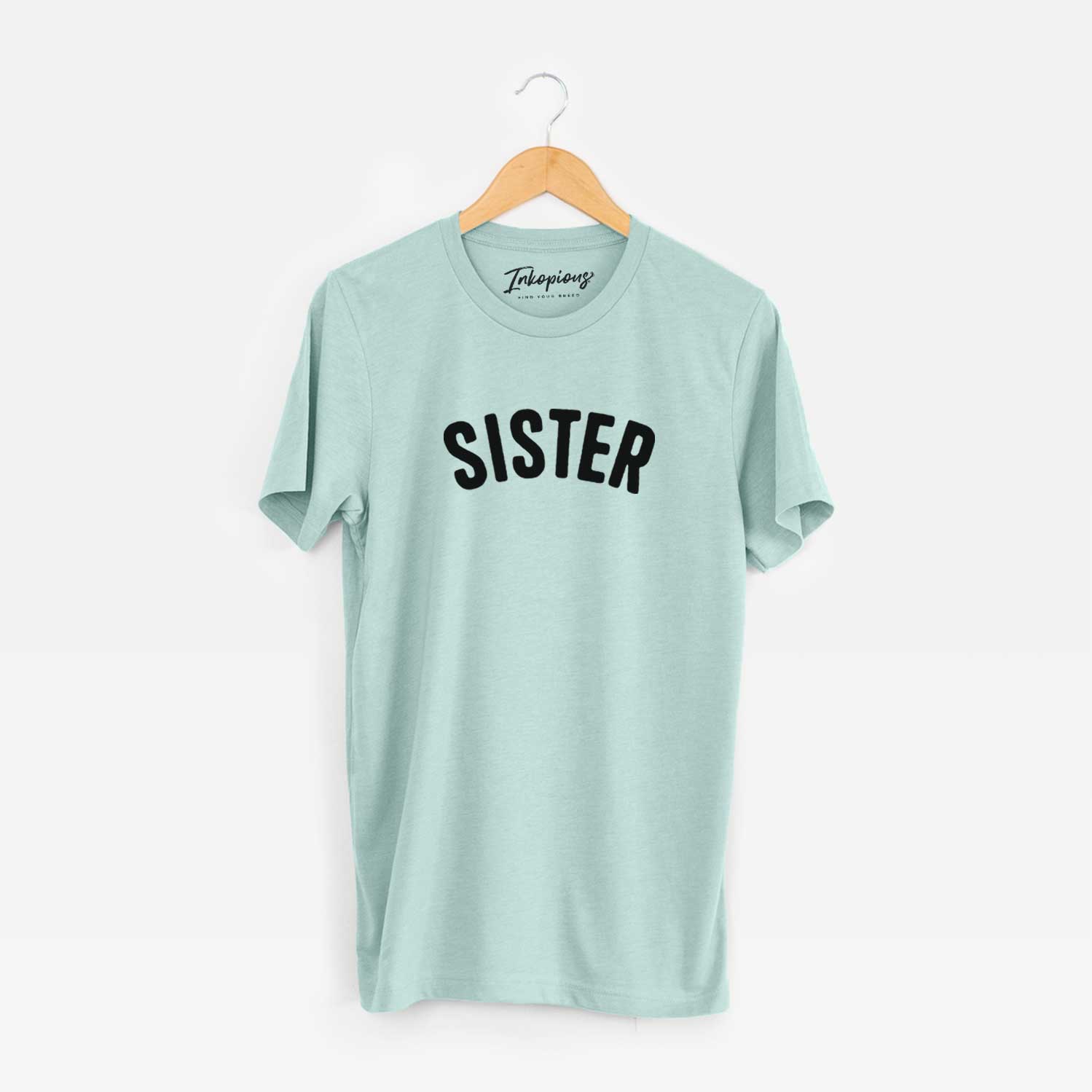 'Sister - Articulate Collection' design on a Heather Sage Unisex crewneck