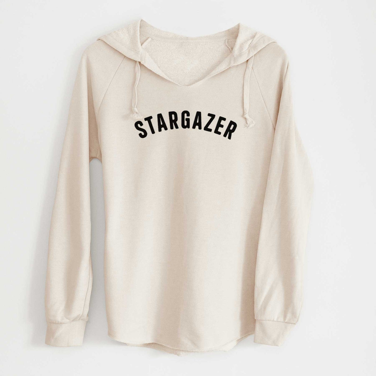 'Stargazer - Articulate Collection' design on a Bone Cali Wave Hooded Sweatshirt