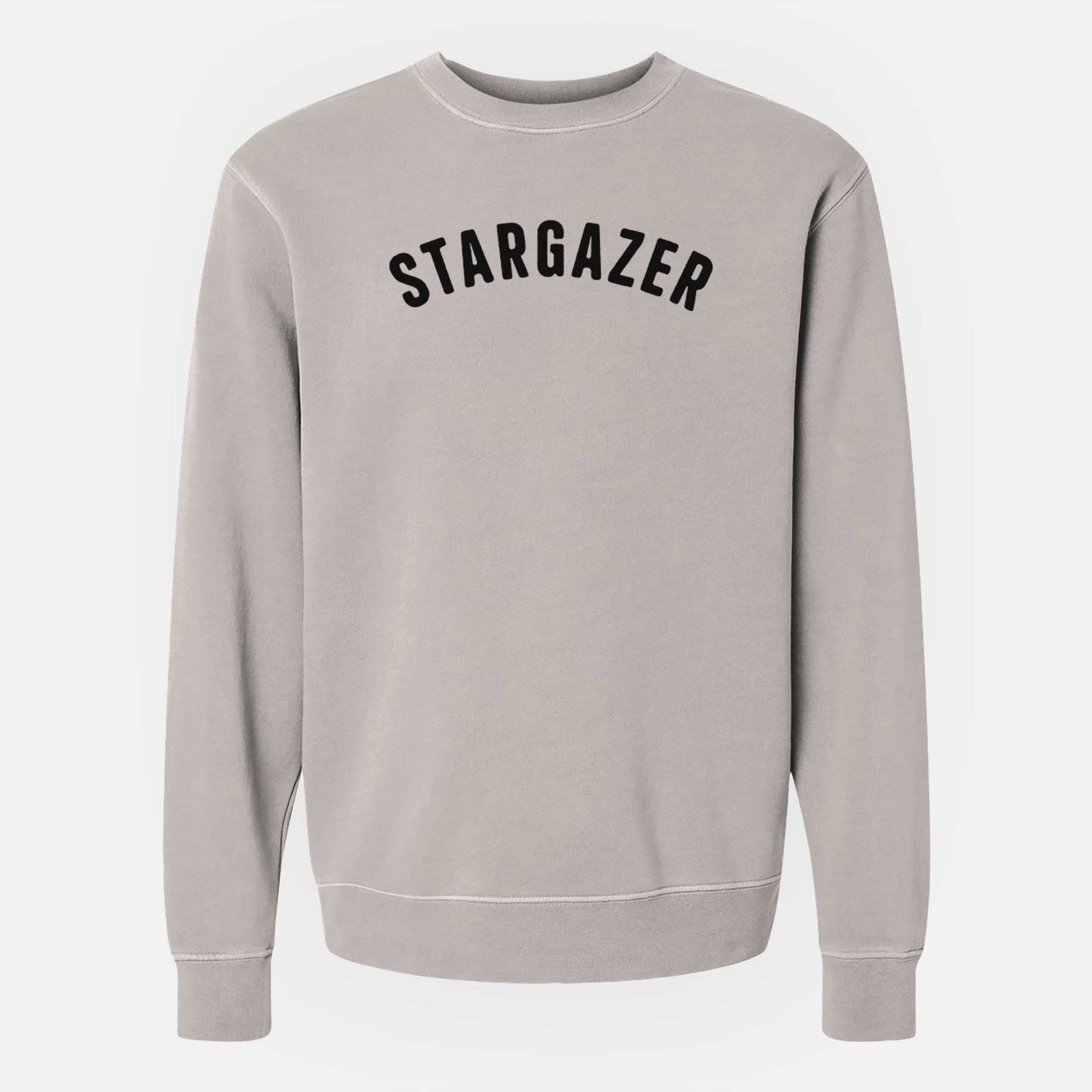 'Stargazer - Articulate Collection' design on a Cement Unisex pigment dyed crew sweatshirt