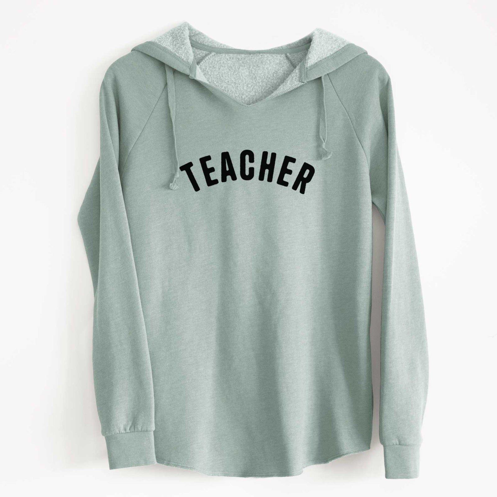 'Teacher - Articulate Collection' design on a Sage Cali Wave Hooded Sweatshirt