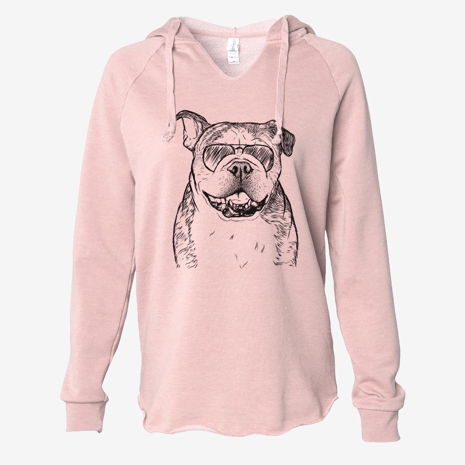Agatha the Boston Bulldog - Cali Wave Hooded Sweatshirt