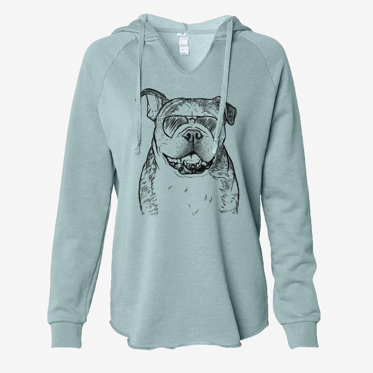 Agatha the Boston Bulldog - Cali Wave Hooded Sweatshirt