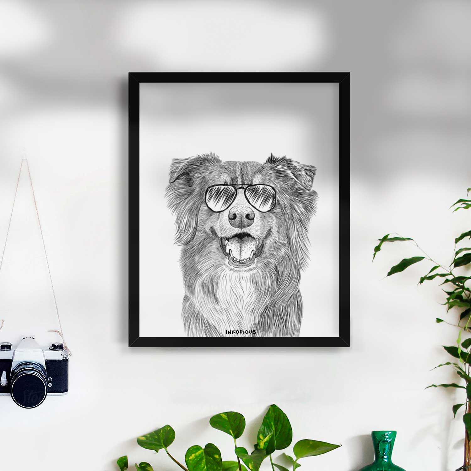 Aussie Parker the Australian Shepherd Art Print