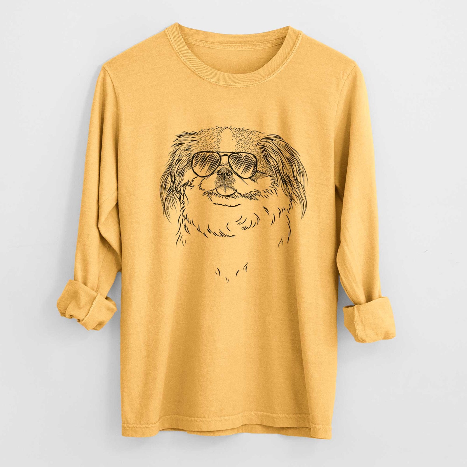 Aviators Abra Bean the Pekingese - Heavyweight 100% Cotton Long Sleeve