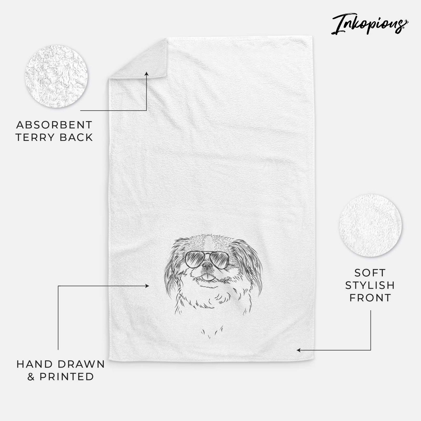 Abra Bean the Pekingese Decorative Hand Towel