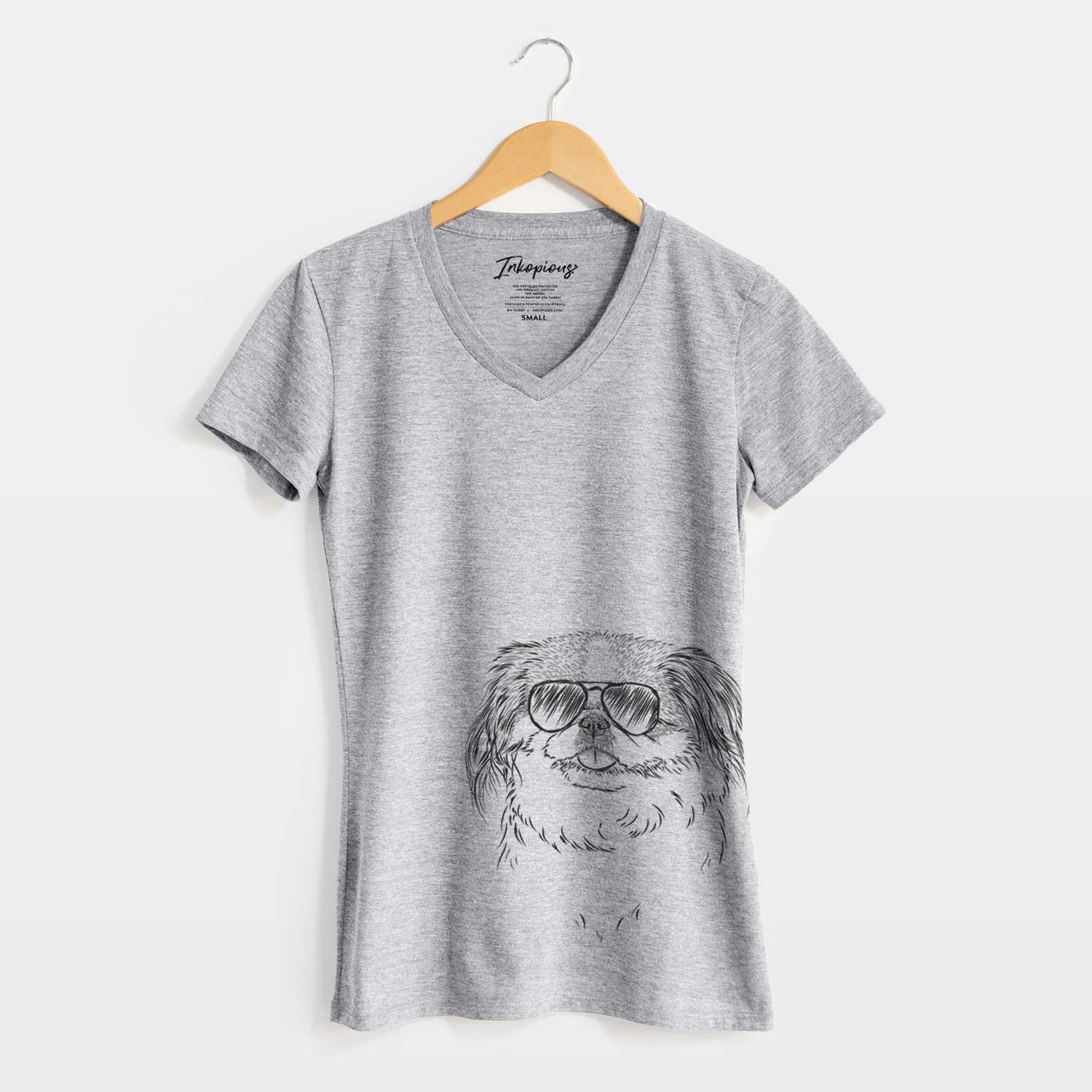 Aviator Abra Bean the Pekingese - Women's V-neck Shirt