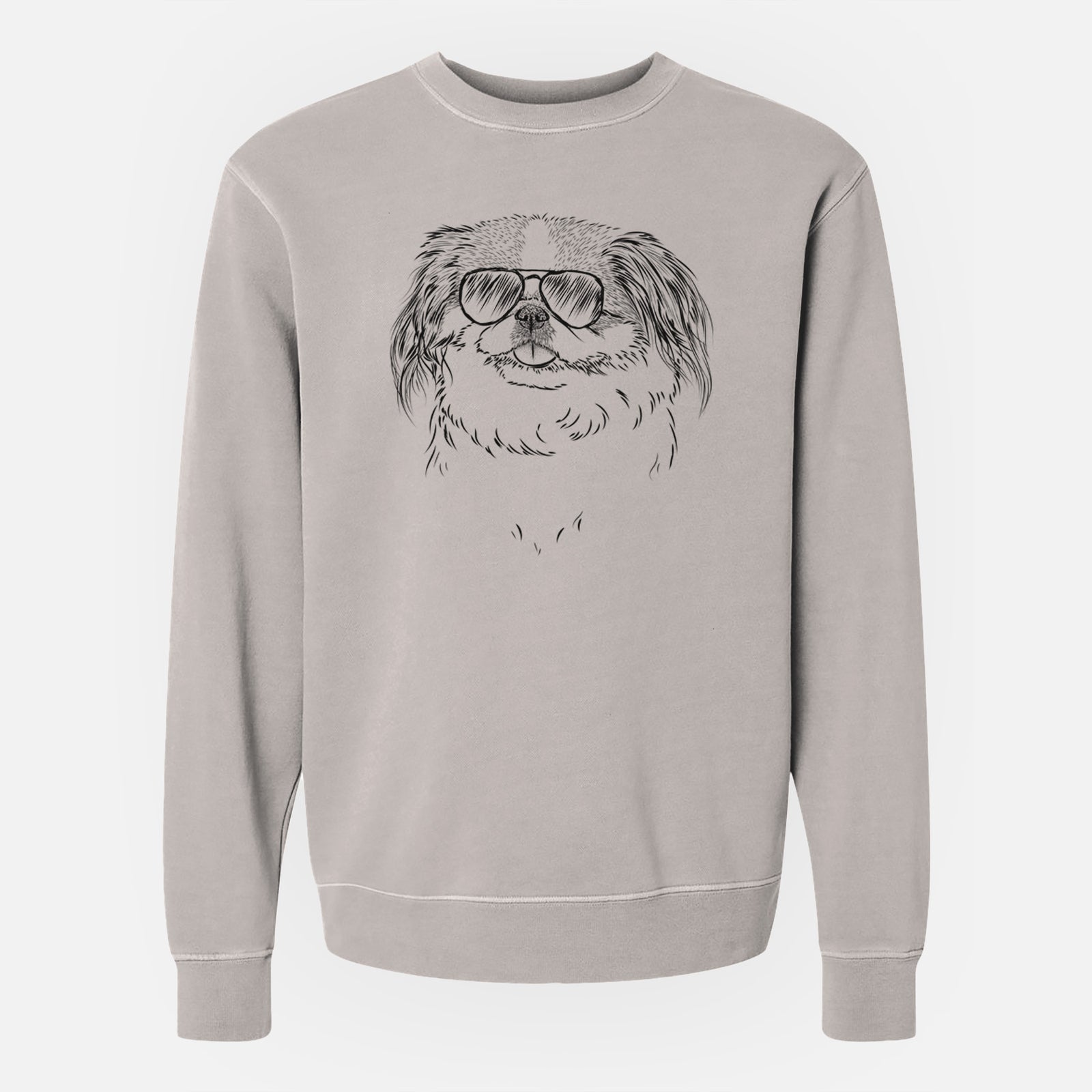 Aviator Abra Bean the Pekingese - Unisex Pigment Dyed Crew Sweatshirt