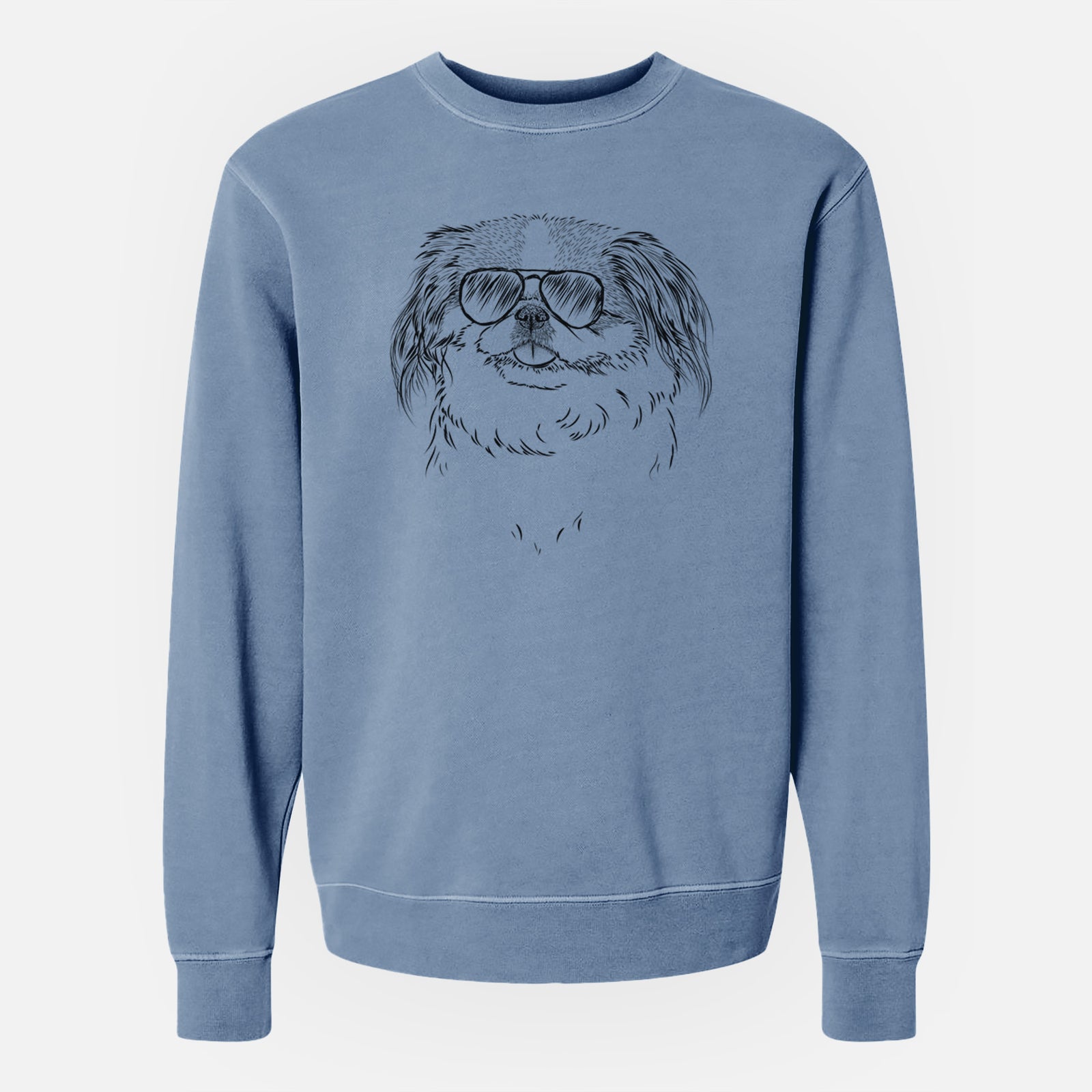 Aviator Abra Bean the Pekingese - Unisex Pigment Dyed Crew Sweatshirt