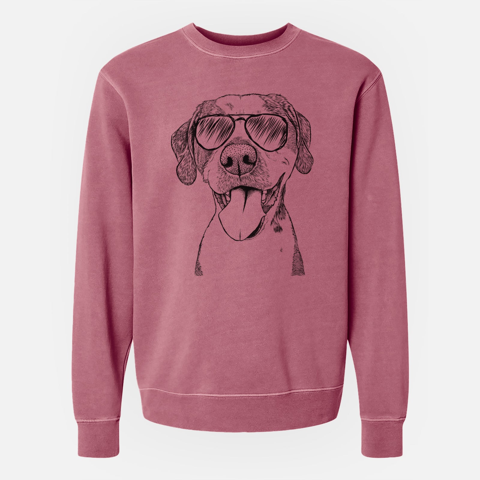 Aviator Ace Boogie the Mixed Breed - Unisex Pigment Dyed Crew Sweatshirt