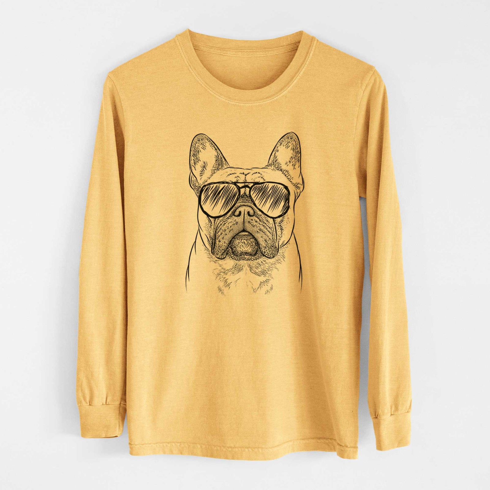 Aviators Acelynn the French Bulldog - Heavyweight 100% Cotton Long Sleeve