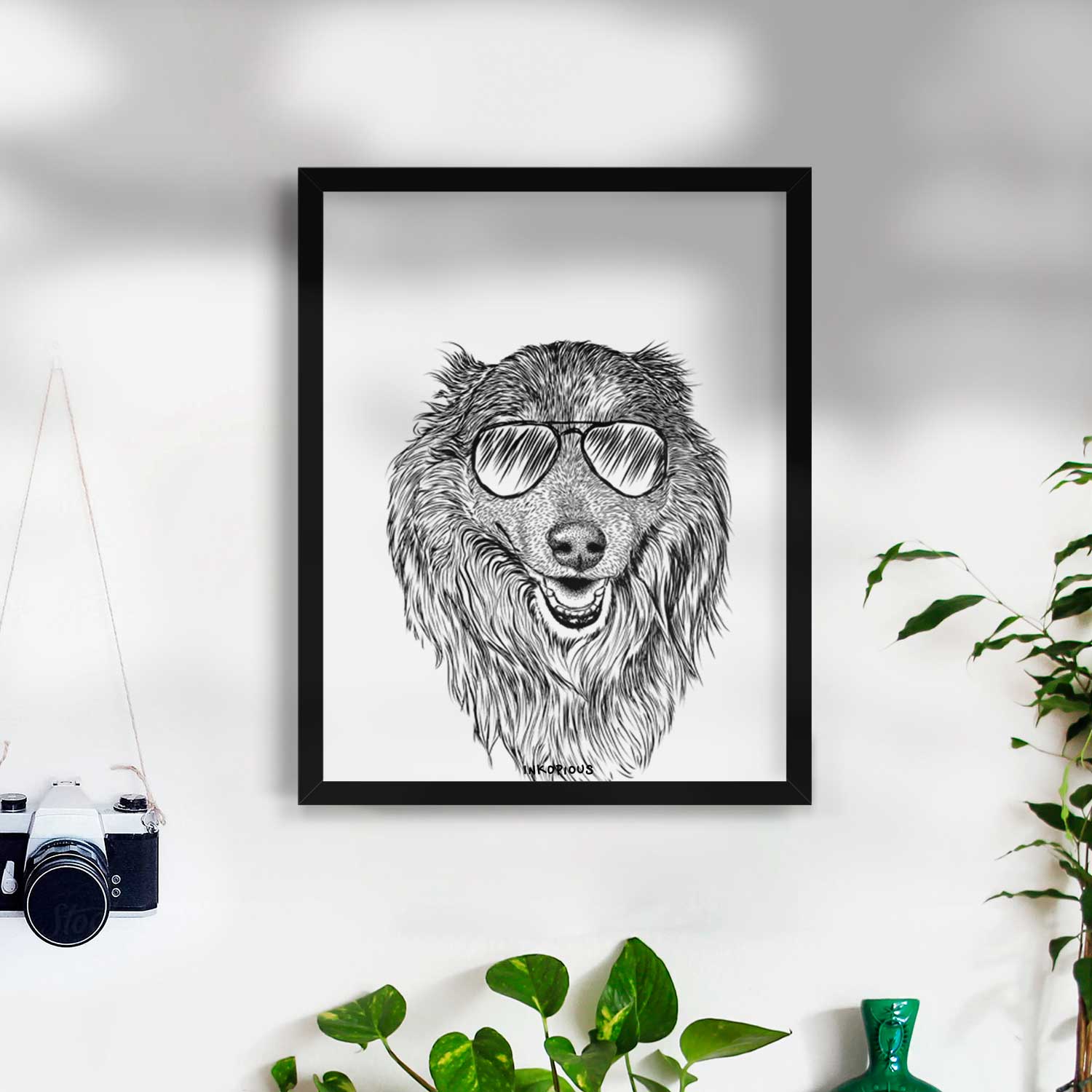 Addie the Collie Mix Art Print