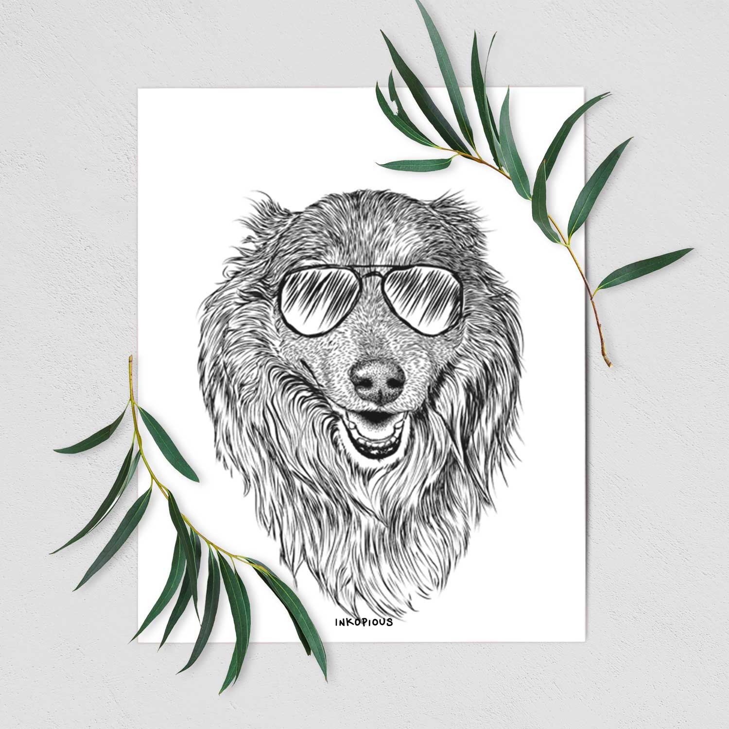 Addie the Collie Mix Art Print