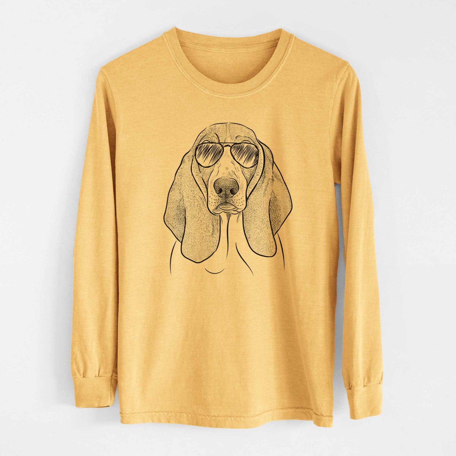 Aviators Addison the Basset Hound - Heavyweight 100% Cotton Long Sleeve