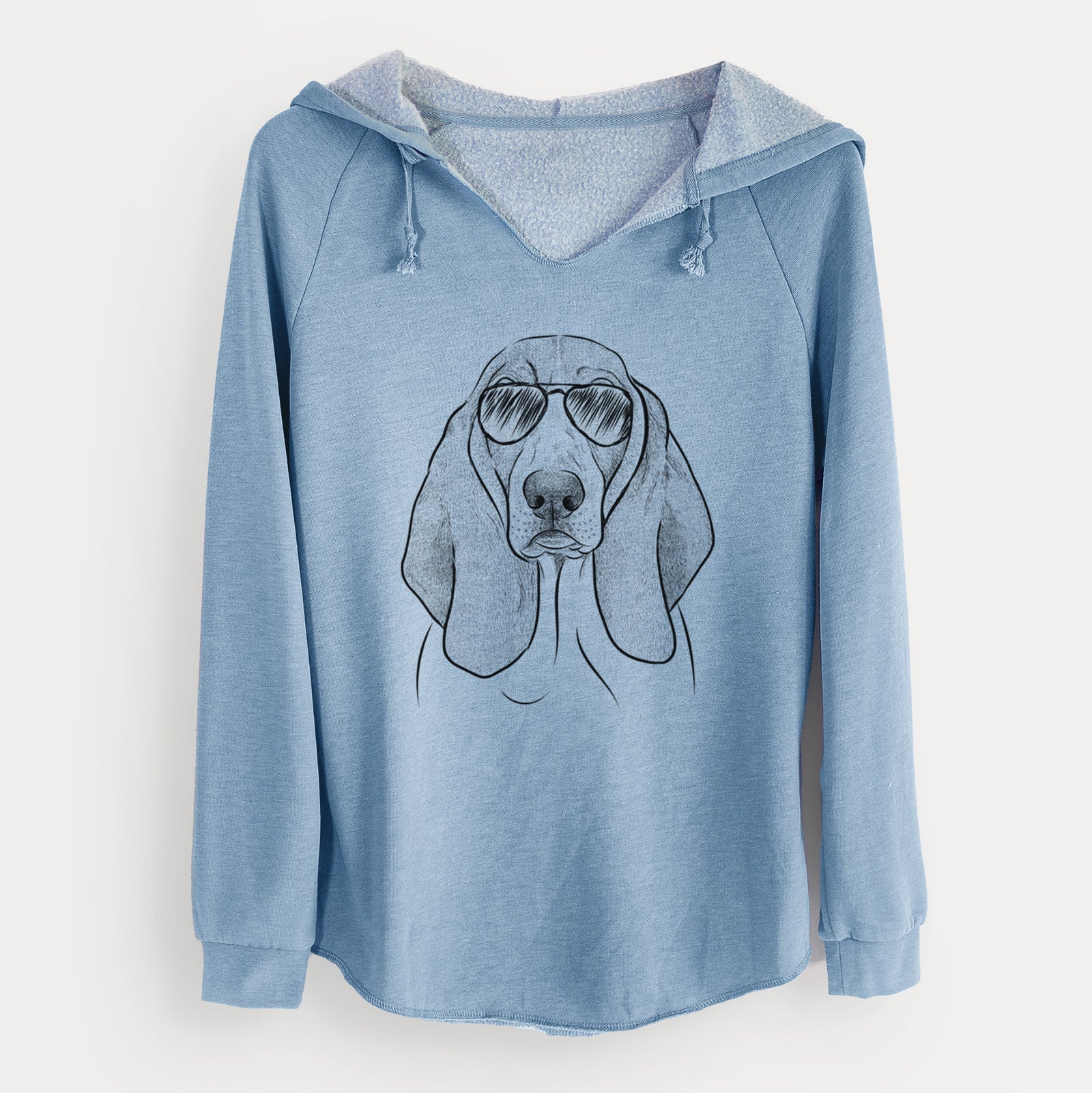 Aviator Addison the Basset Hound - Cali Wave Hooded Sweatshirt