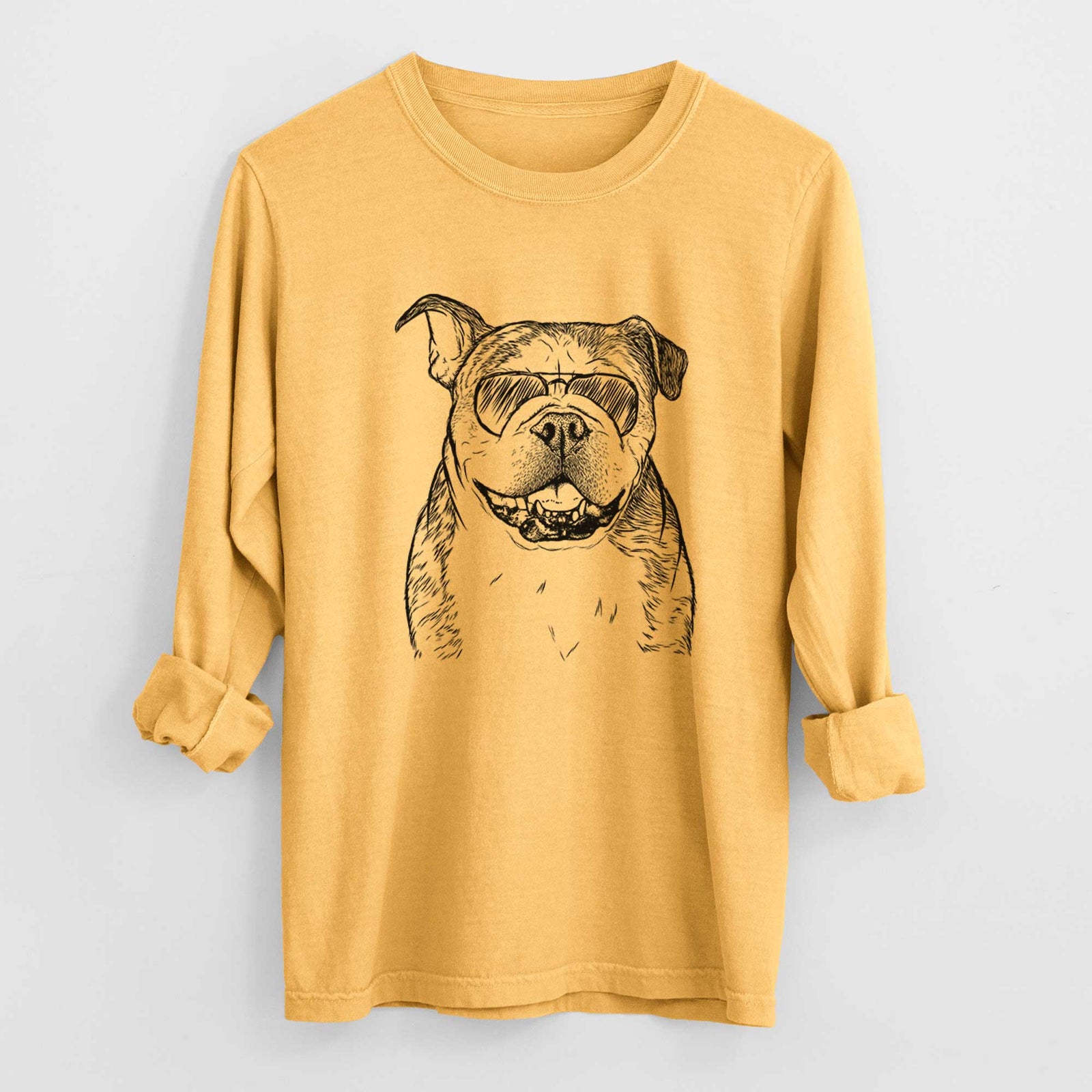 Aviators Agatha the Boston Bulldog - Heavyweight 100% Cotton Long Sleeve