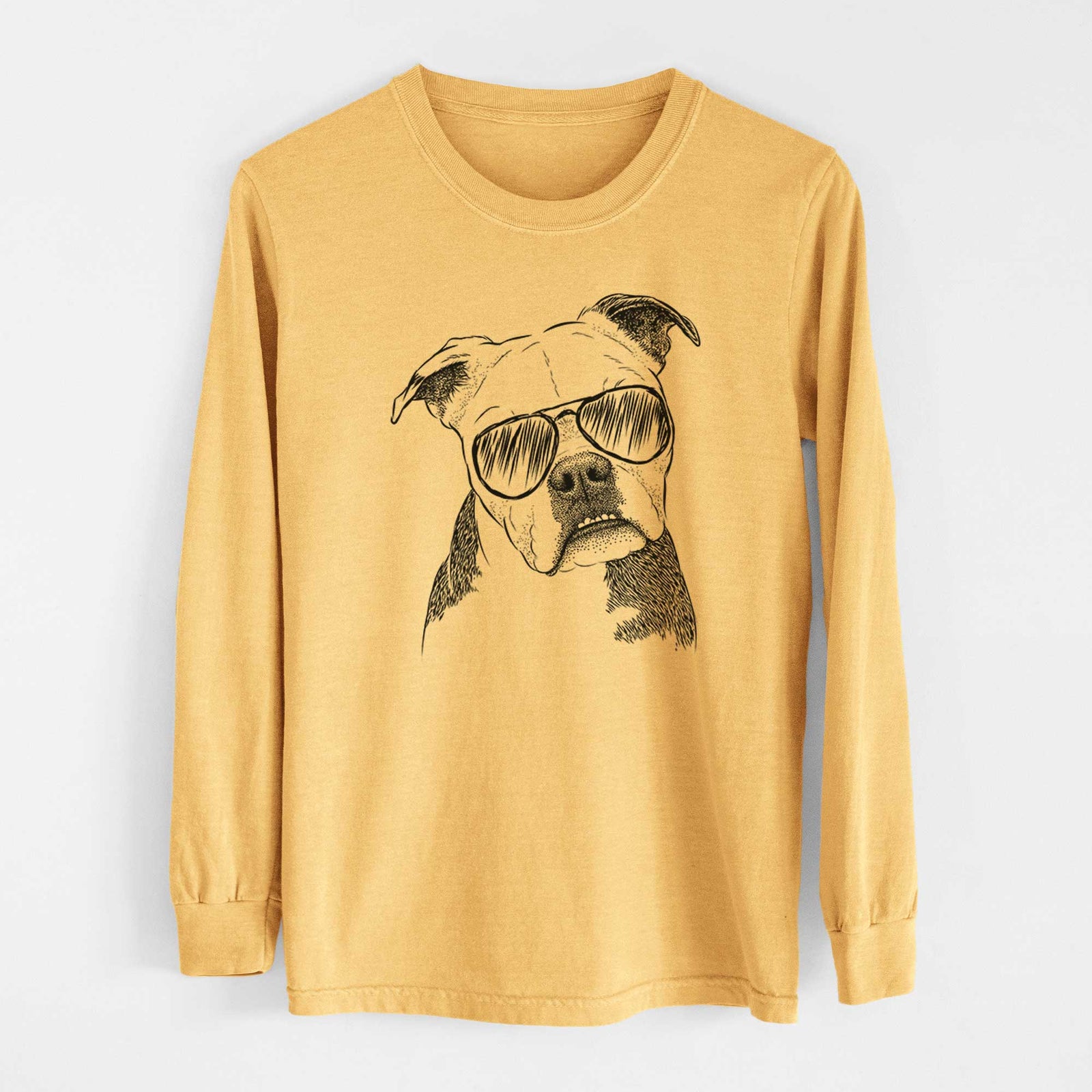 Aviators Aggy the Olde English Bulldogge - Heavyweight 100% Cotton Long Sleeve