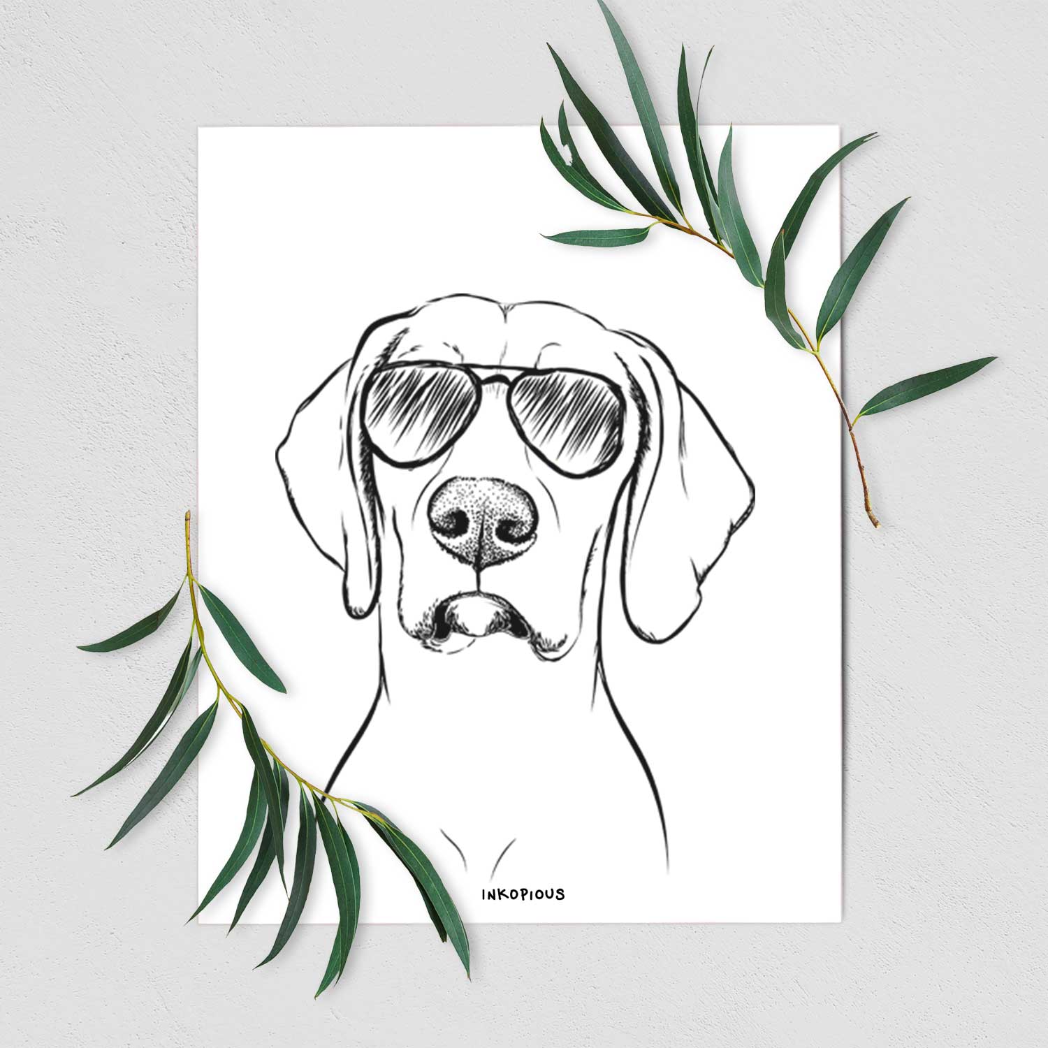 Almond the Vizmaraner Art Print
