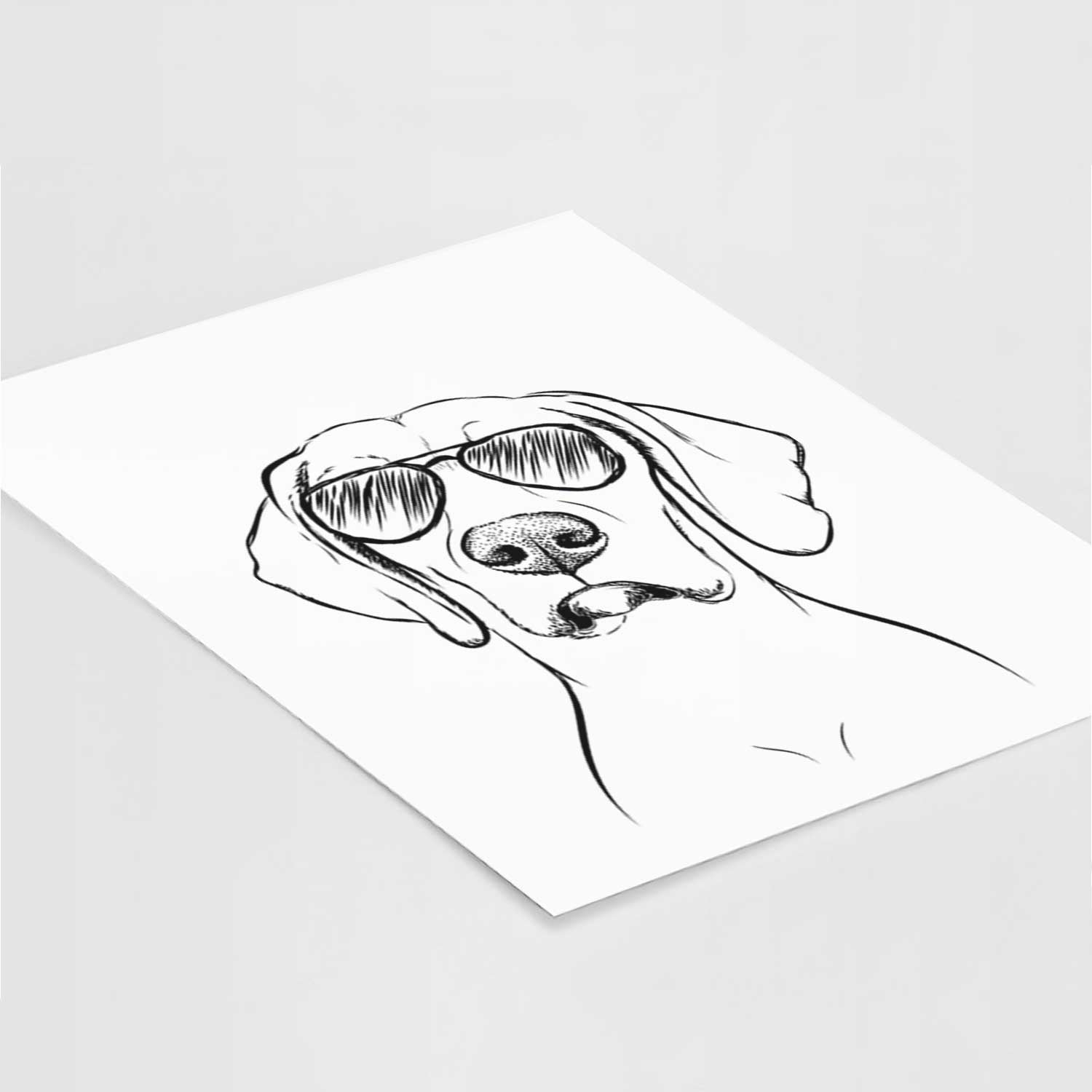 Almond the Vizmaraner Art Print