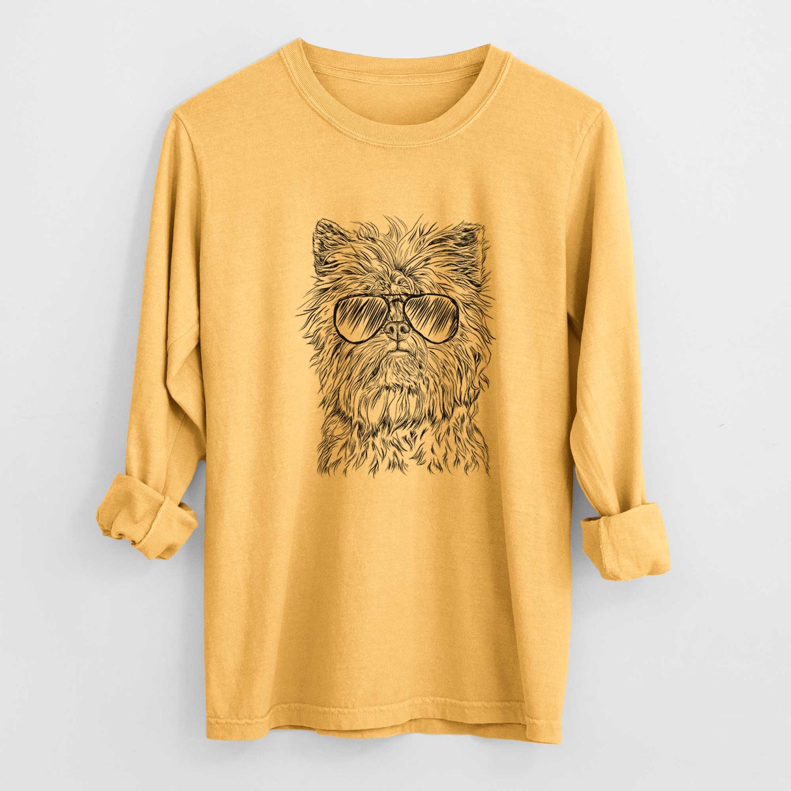 Aviators Alvin the Affenpinscher - Heavyweight 100% Cotton Long Sleeve