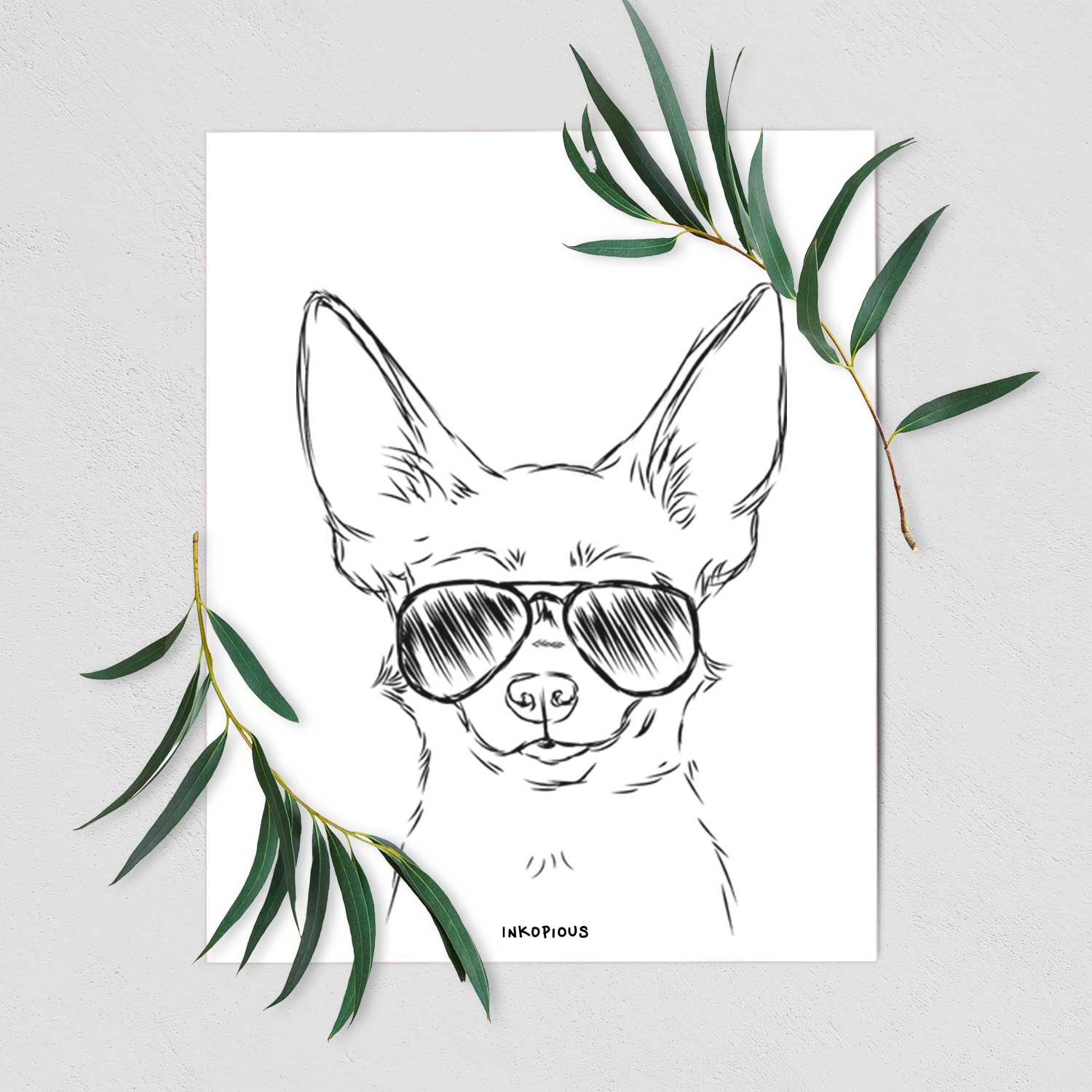 Amos the Chihuahua Art Print