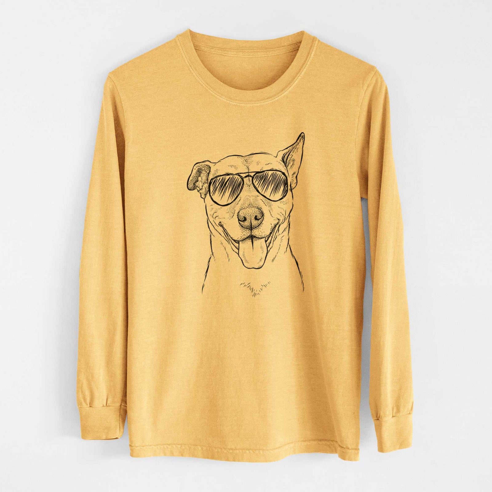 Aviators Annie Belle the Pitbull Mix - Heavyweight 100% Cotton Long Sleeve