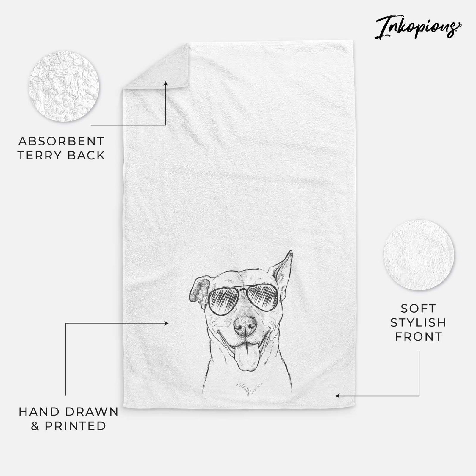 Annie Belle the Pitbull Mix Decorative Hand Towel