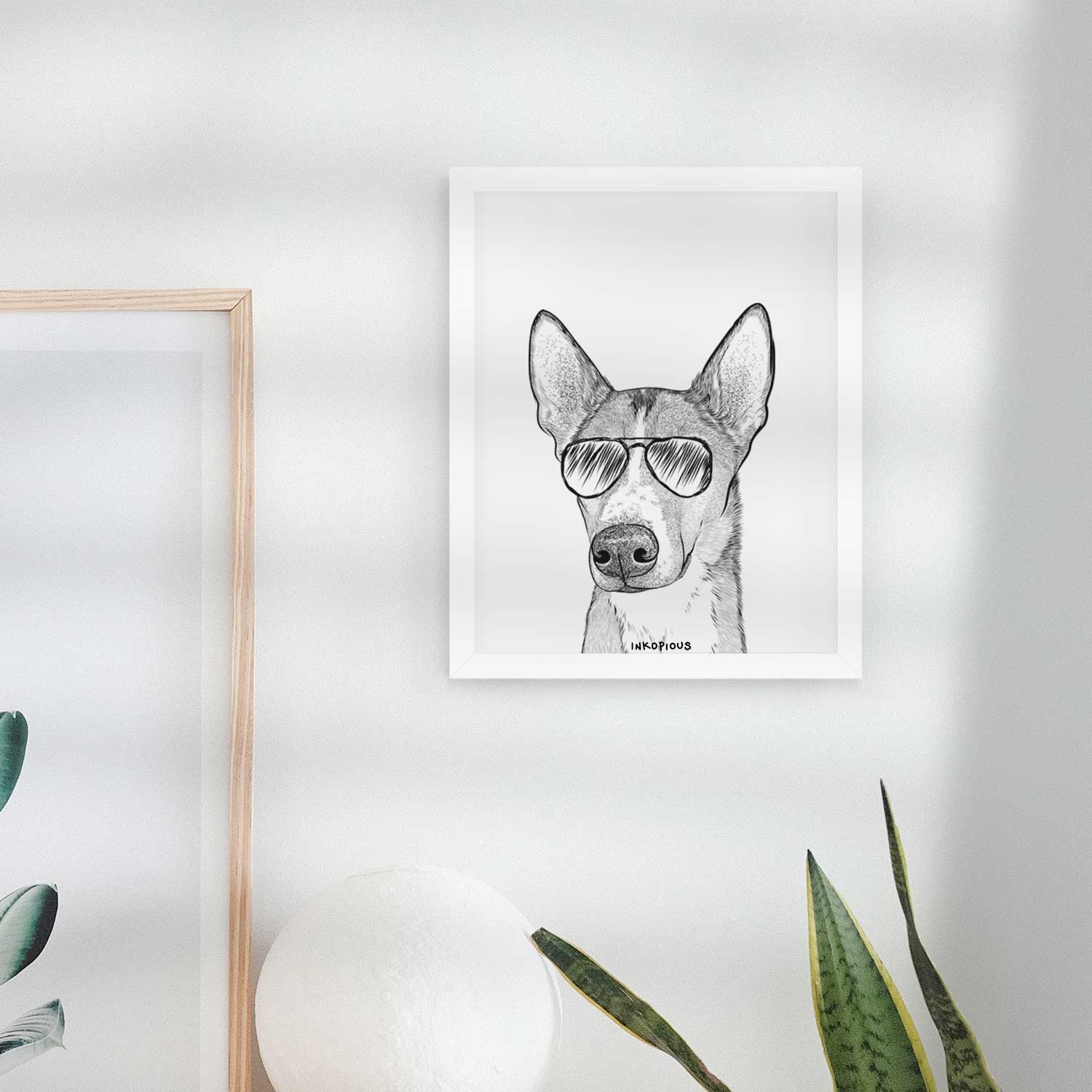 Anubis the Alaskan Husky Art Print