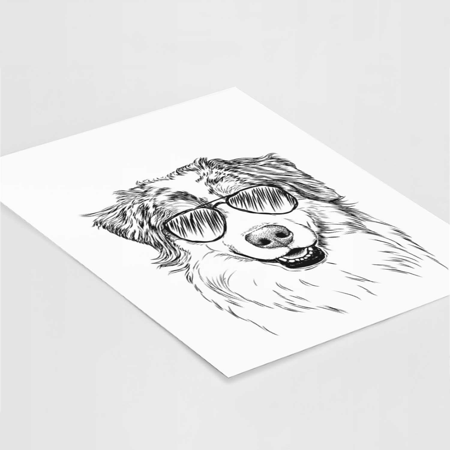 Aonghus the Australian Shepherd Art Print