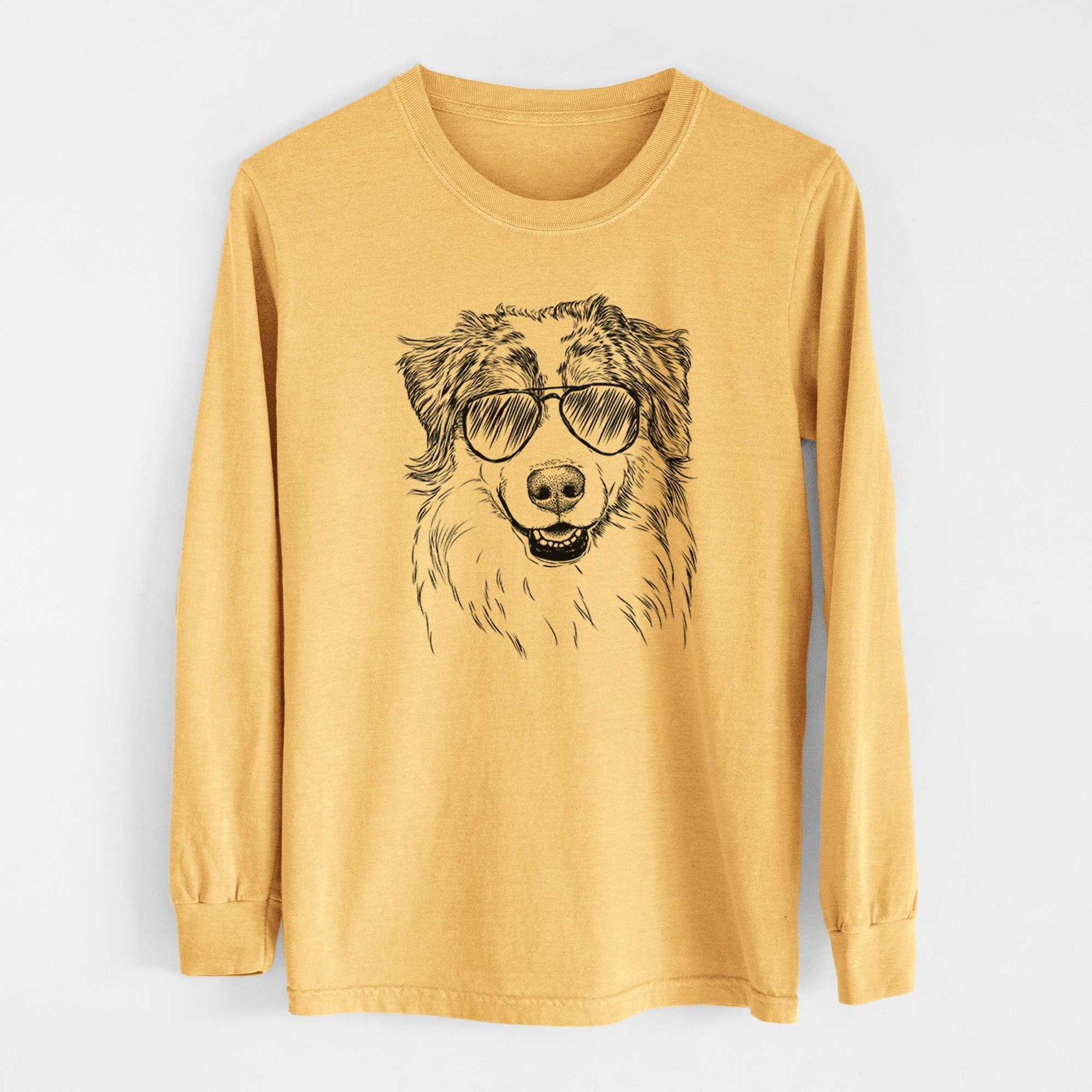Aviators Aonghus the Australian Shepherd - Heavyweight 100% Cotton Long Sleeve