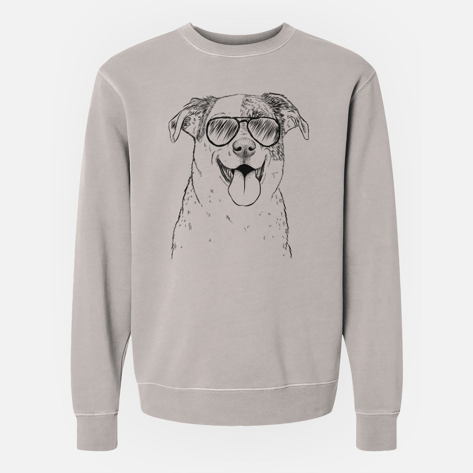 Aviator Archer the Shepherd Mix - Unisex Pigment Dyed Crew Sweatshirt