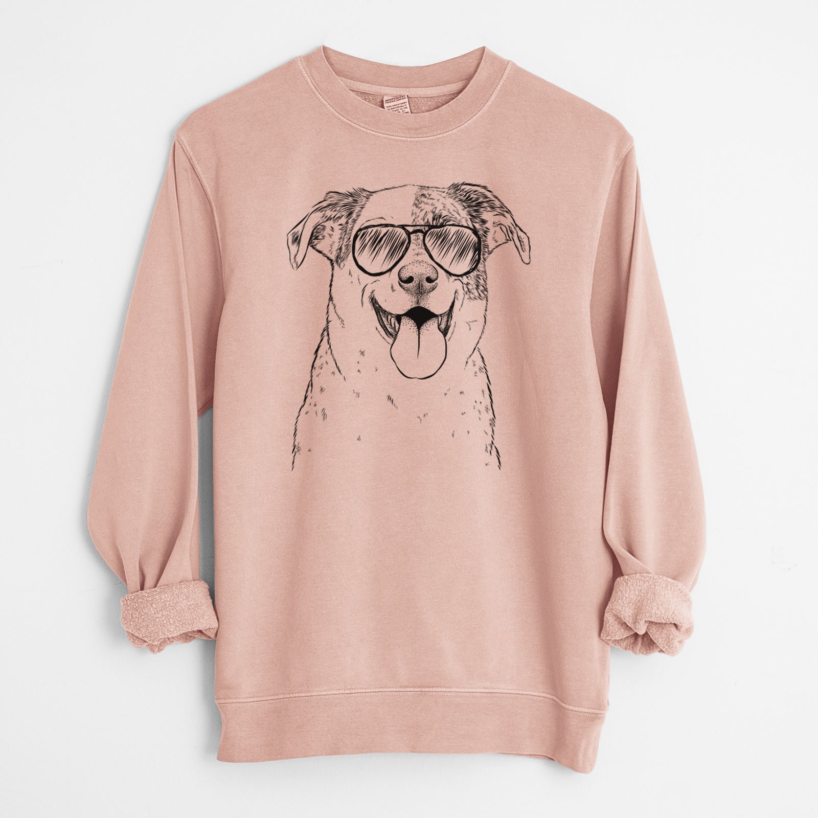 Aviator Archer the Shepherd Mix - Unisex Pigment Dyed Crew Sweatshirt
