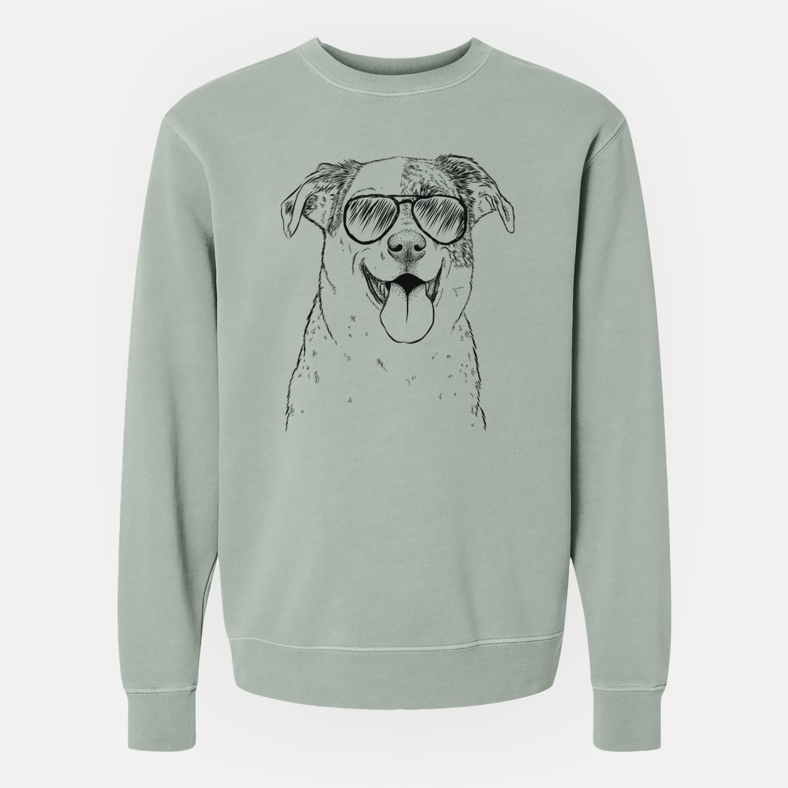 Aviator Archer the Shepherd Mix - Unisex Pigment Dyed Crew Sweatshirt