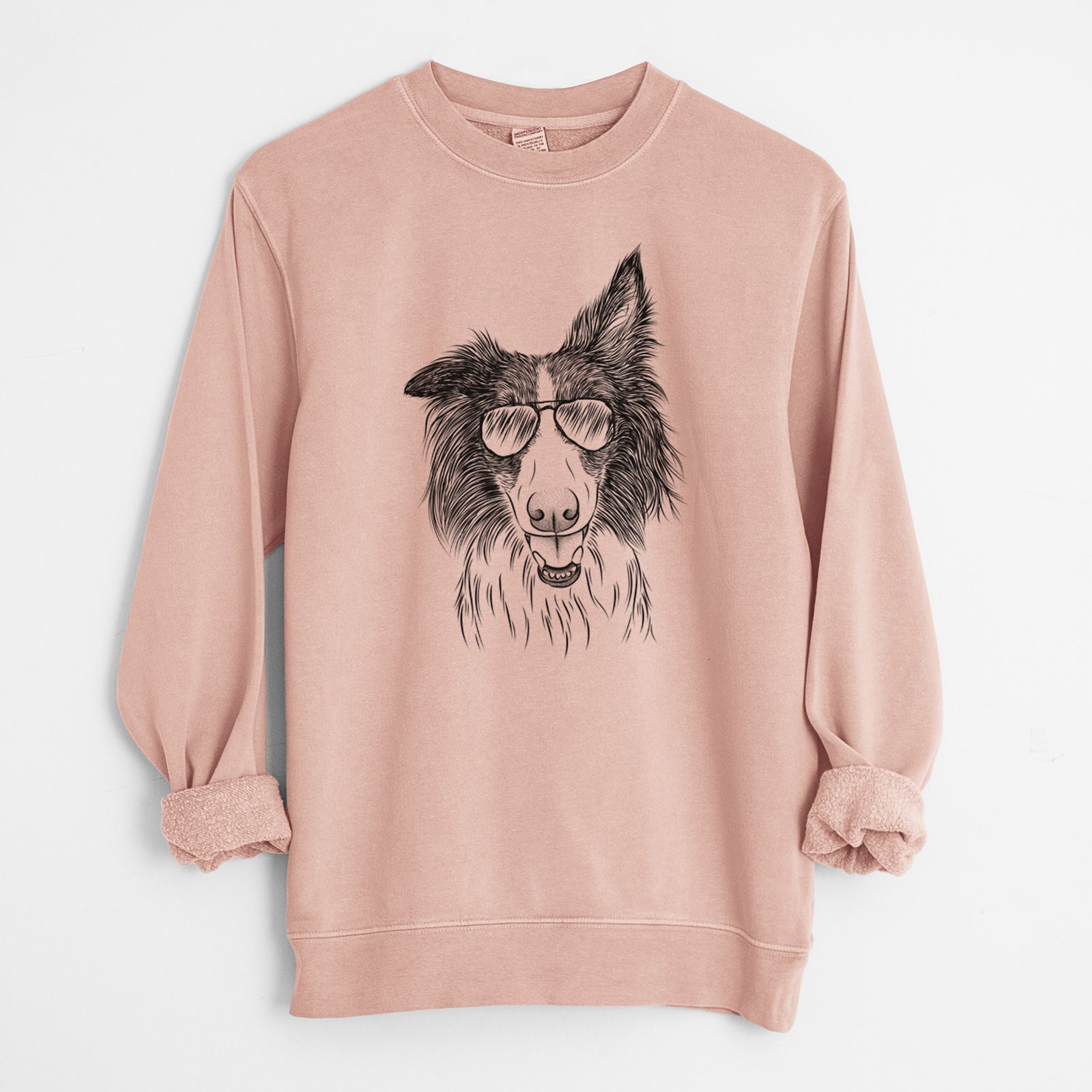 Aviator Archie the Silken Windhound - Unisex Pigment Dyed Crew Sweatshirt