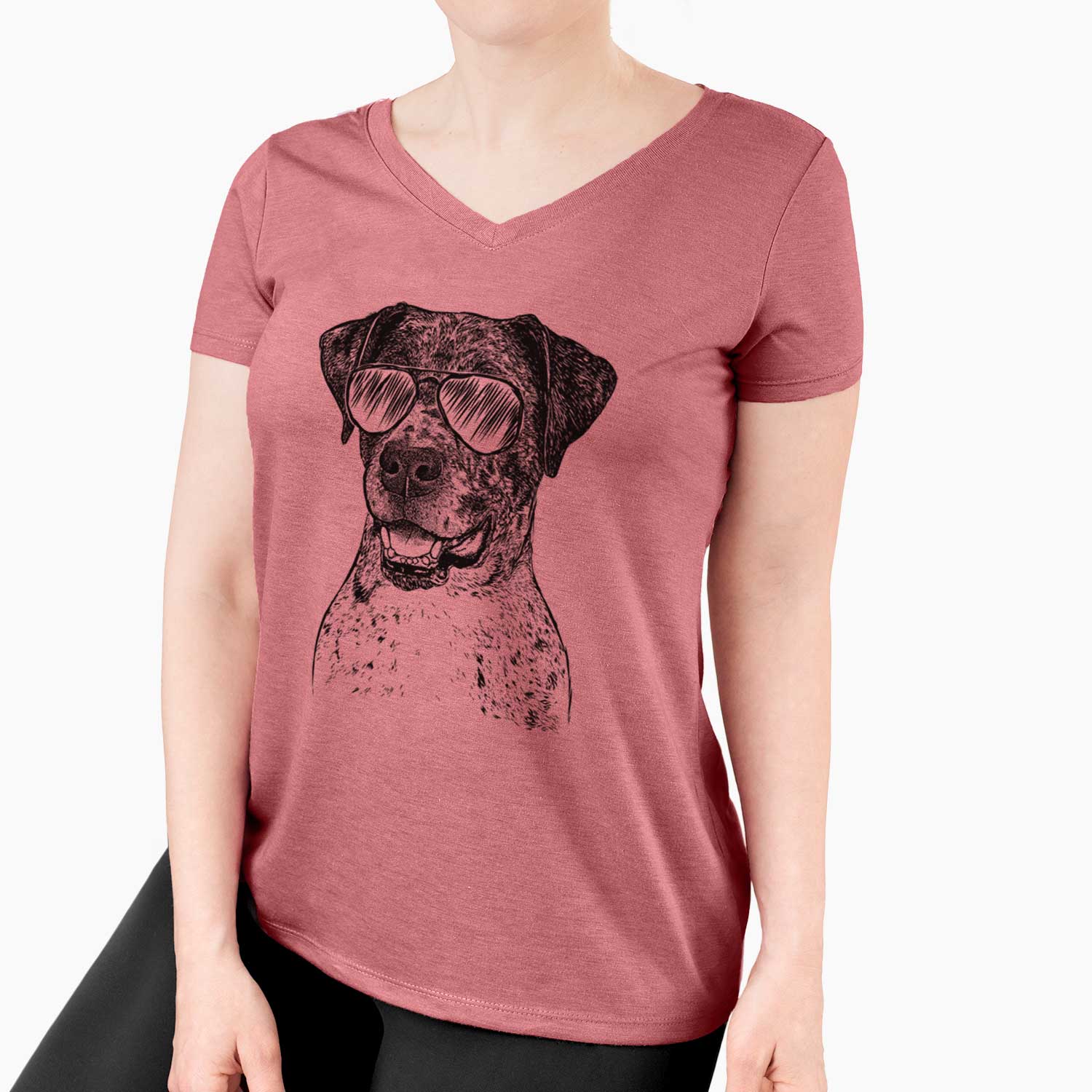 Aviator Argos the Catahoula - Women's V-neck Shirt