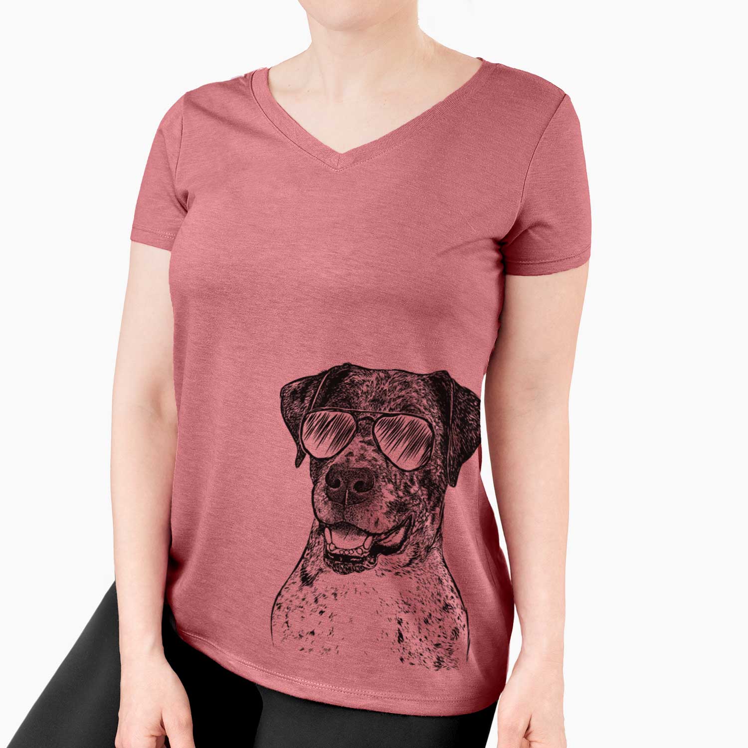 Aviator Argos the Catahoula - Women's V-neck Shirt