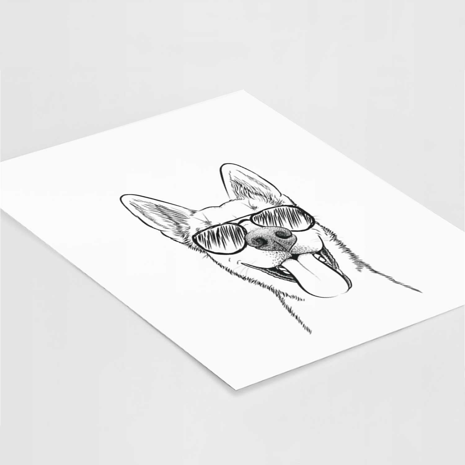 Arlo the Husky Shepherd Mix Art Print