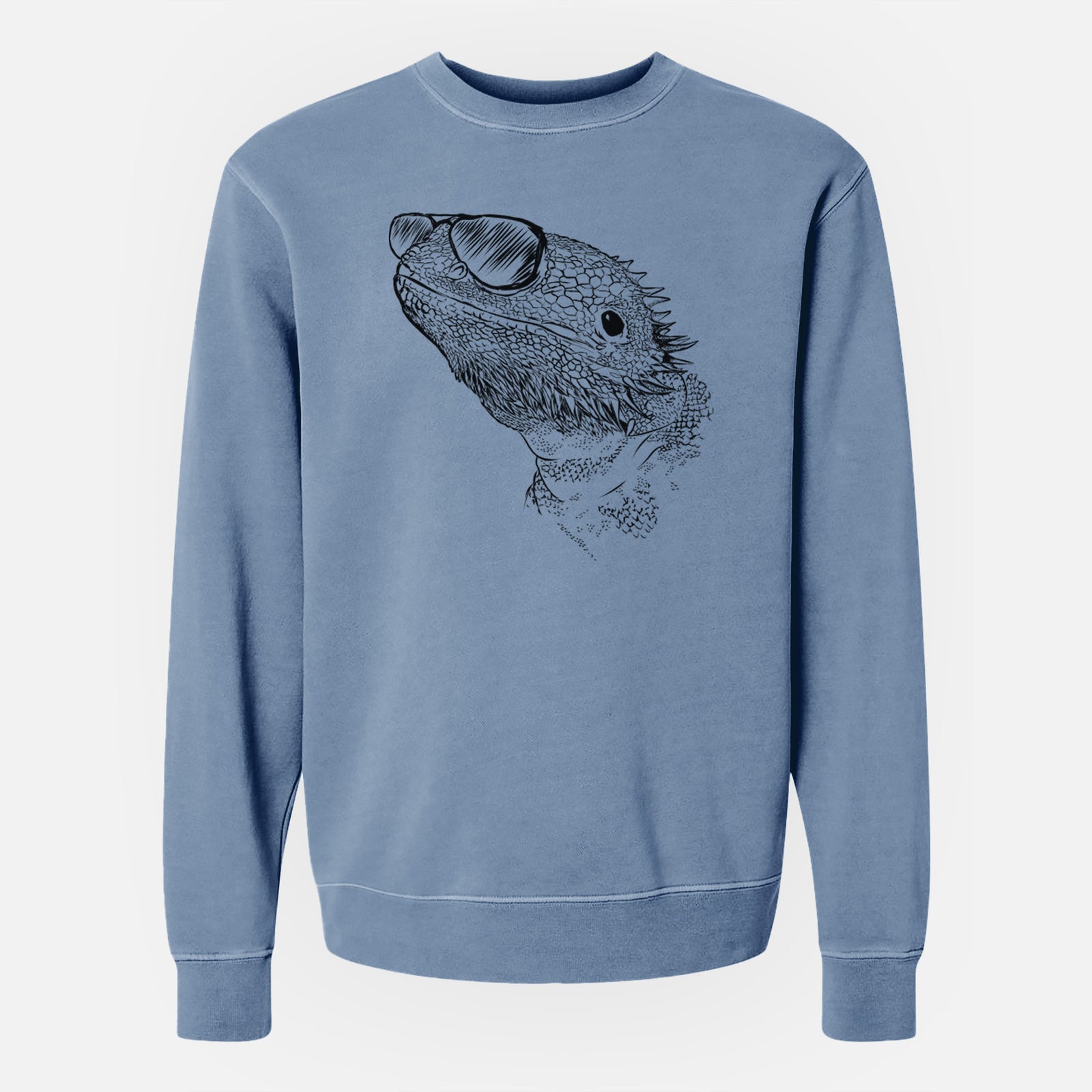 Aviator Ash the Bearded Dragon - Unisex Pigment Dyed Crew Sweatshirt