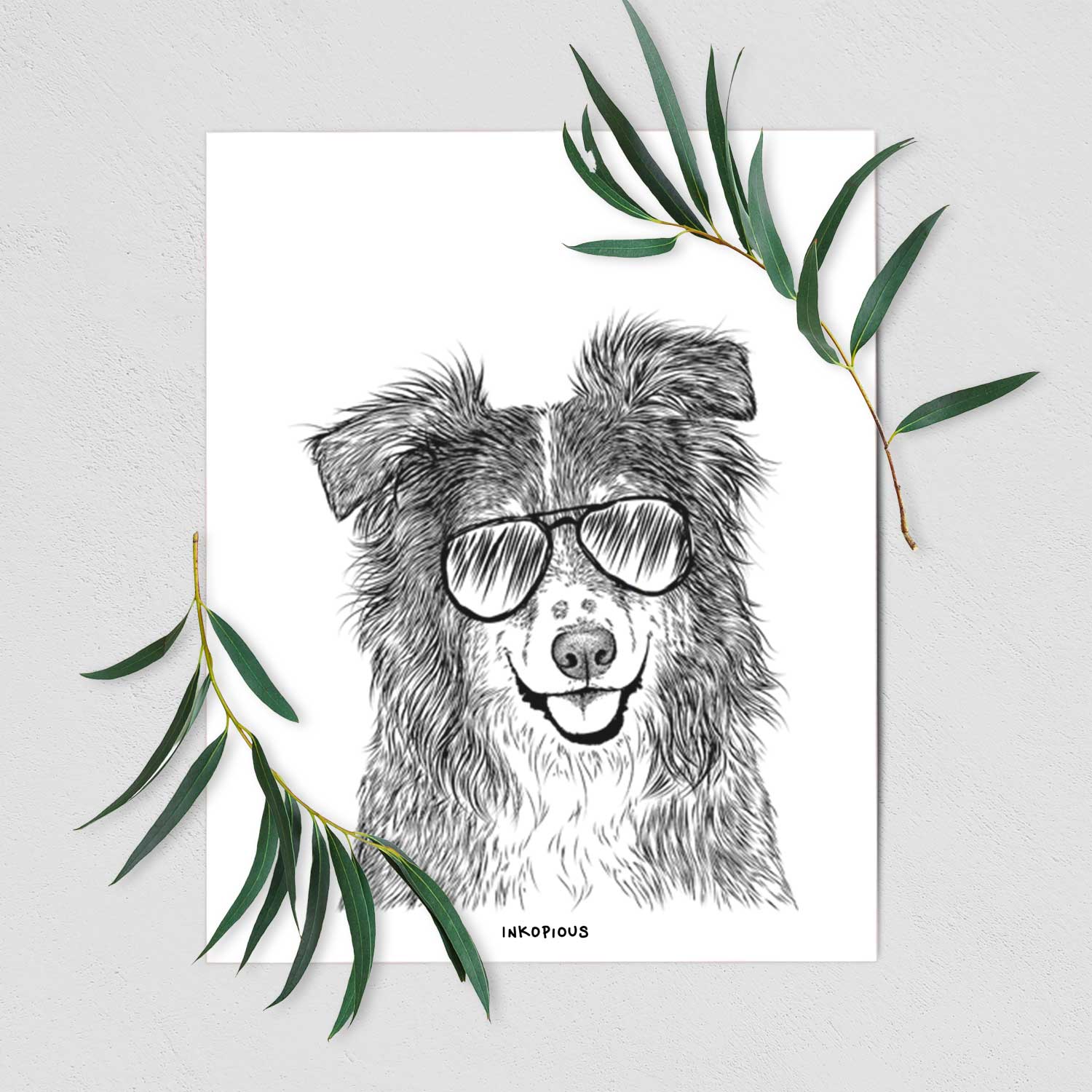 Aushe the Australian Shepherd Art Print