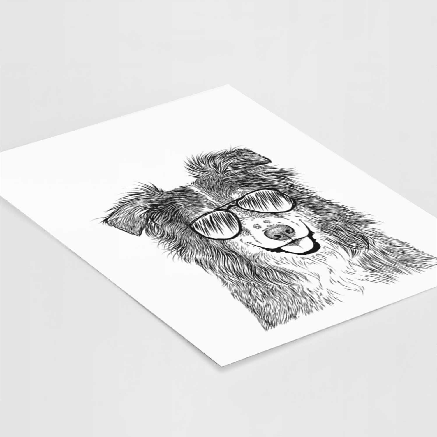 Aushe the Australian Shepherd Art Print