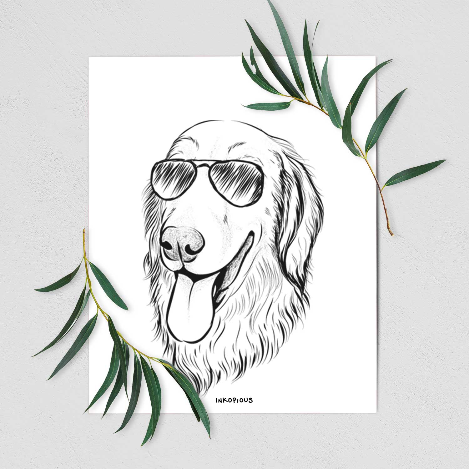 Bailey the Golden Retriever Art Print