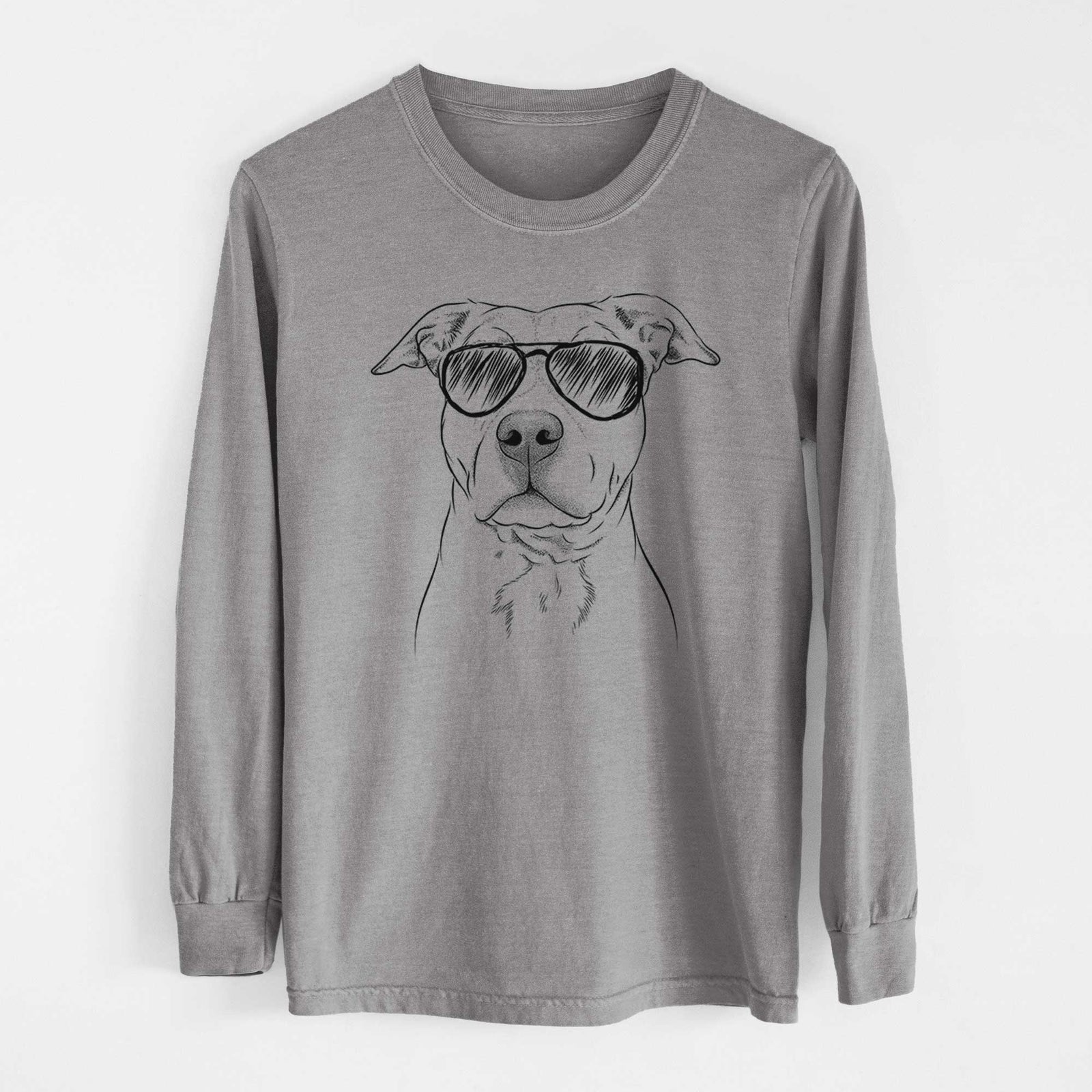 Aviators Bailey the American Staffordshire Terrier - Heavyweight 100% Cotton Long Sleeve