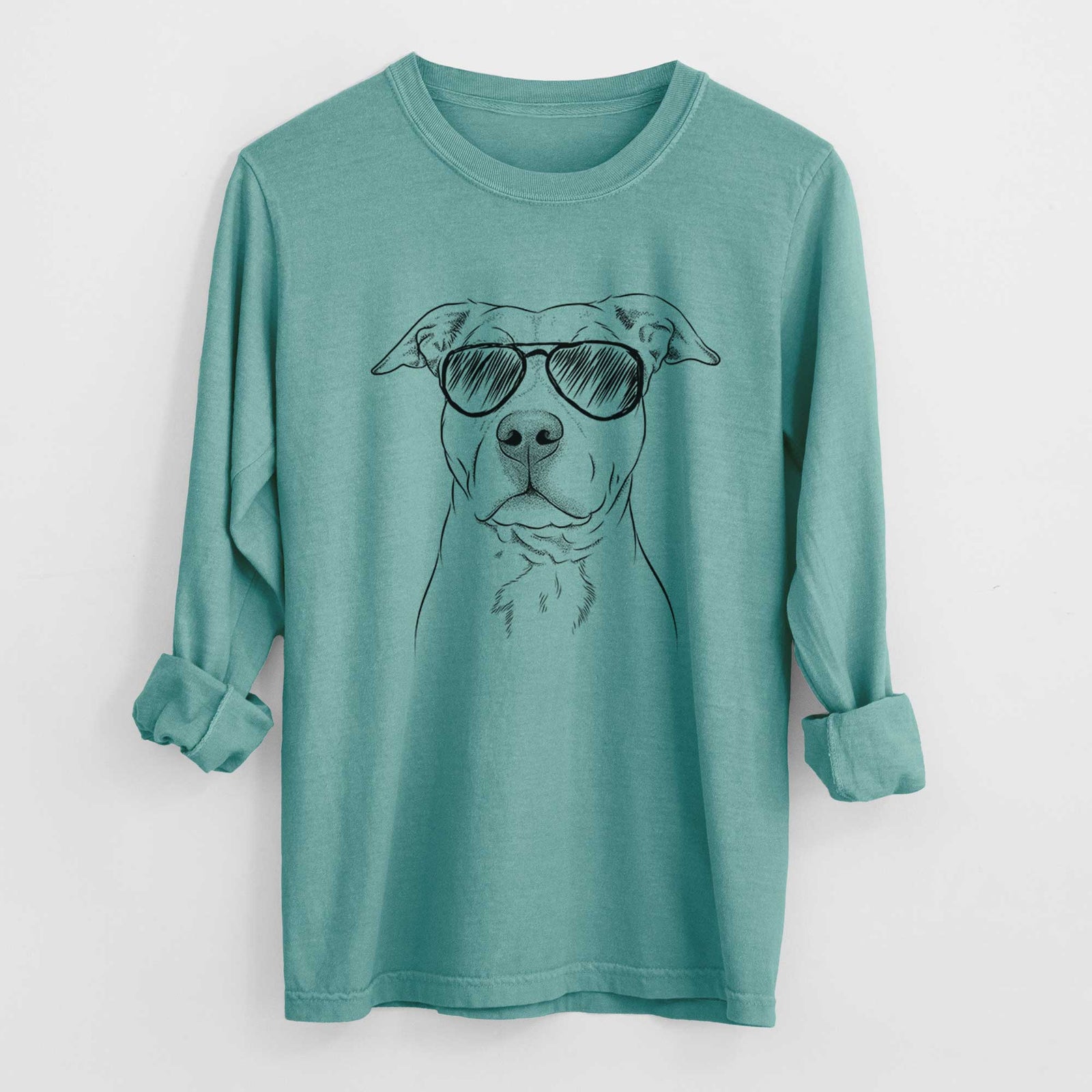 Aviators Bailey the American Staffordshire Terrier - Heavyweight 100% Cotton Long Sleeve
