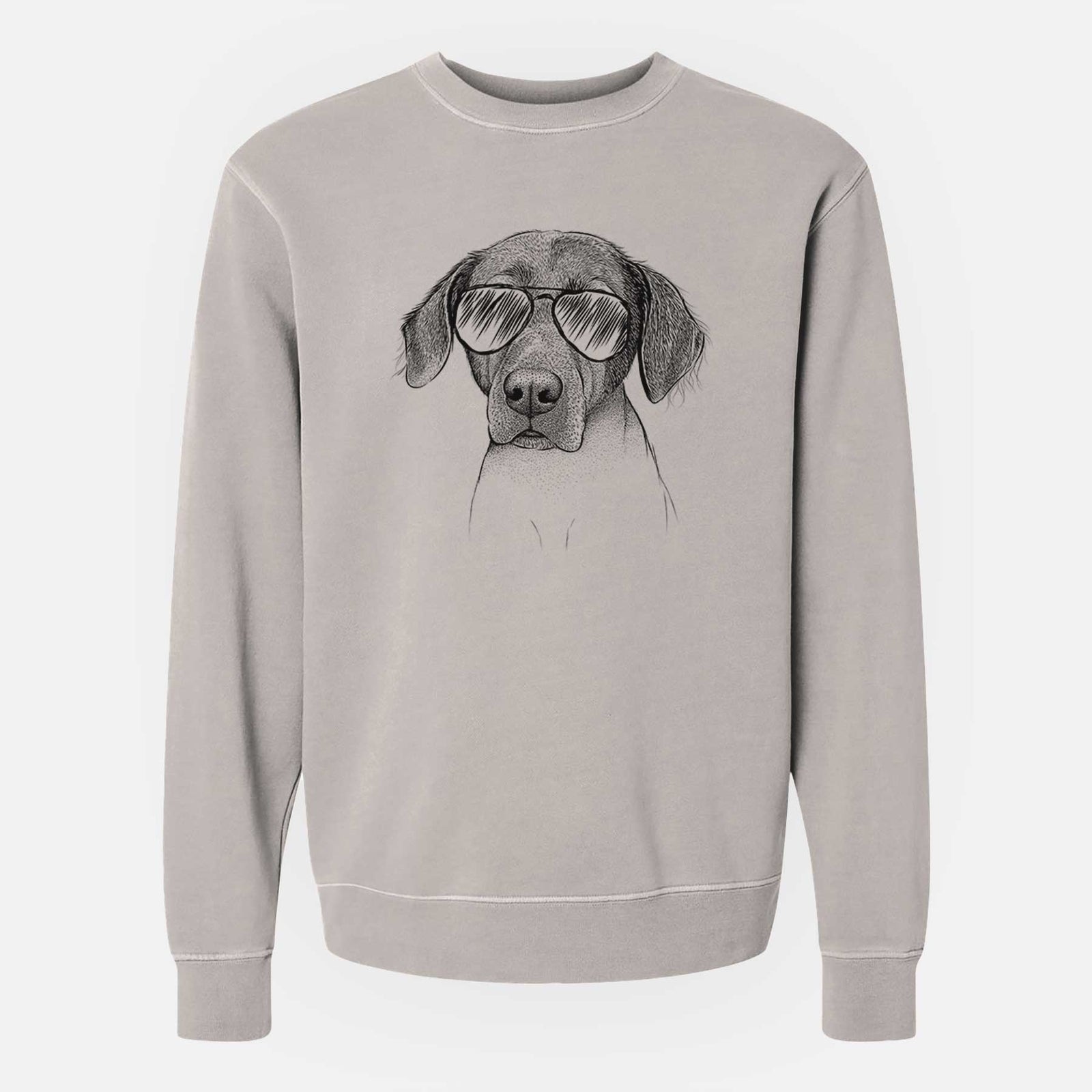 Aviator Baldwin the Mixed Breed - Unisex Pigment Dyed Crew Sweatshirt